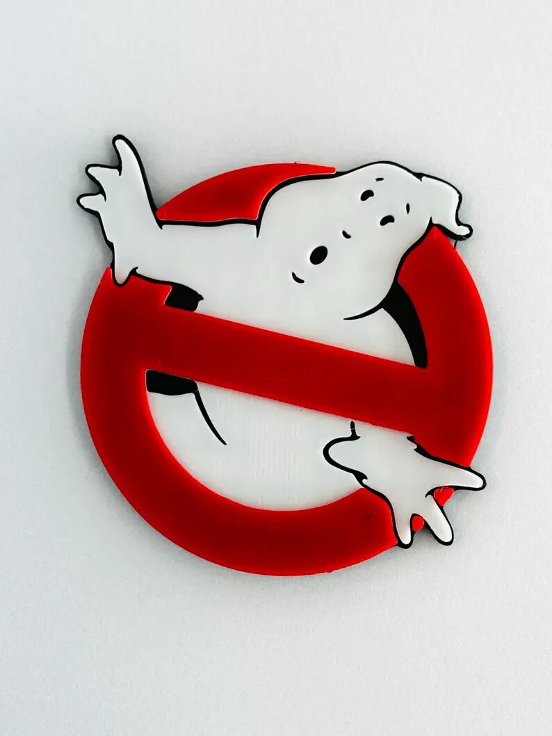 Ghostbusters 3D Logo Display for m Action Figures, LEGO, Comics. 6 Inches