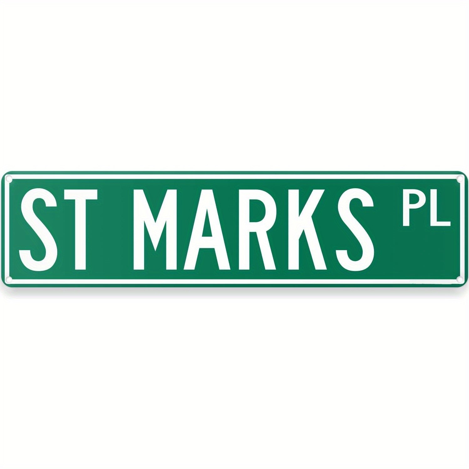Street Sign St Marks Pl New York City Aluminum 18×4 Funny Metal Decor