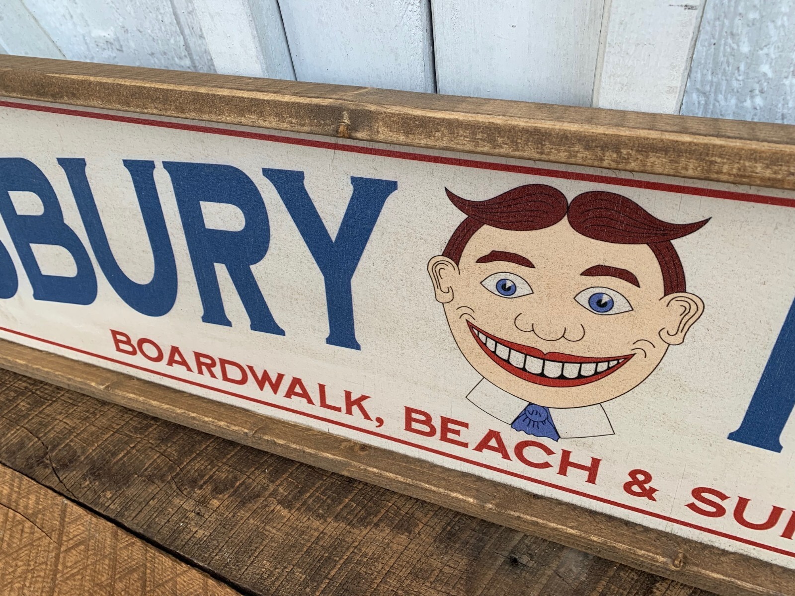 Rustic Style Asbury Park Wooden Sign Home Decor Framed – 6”x24”