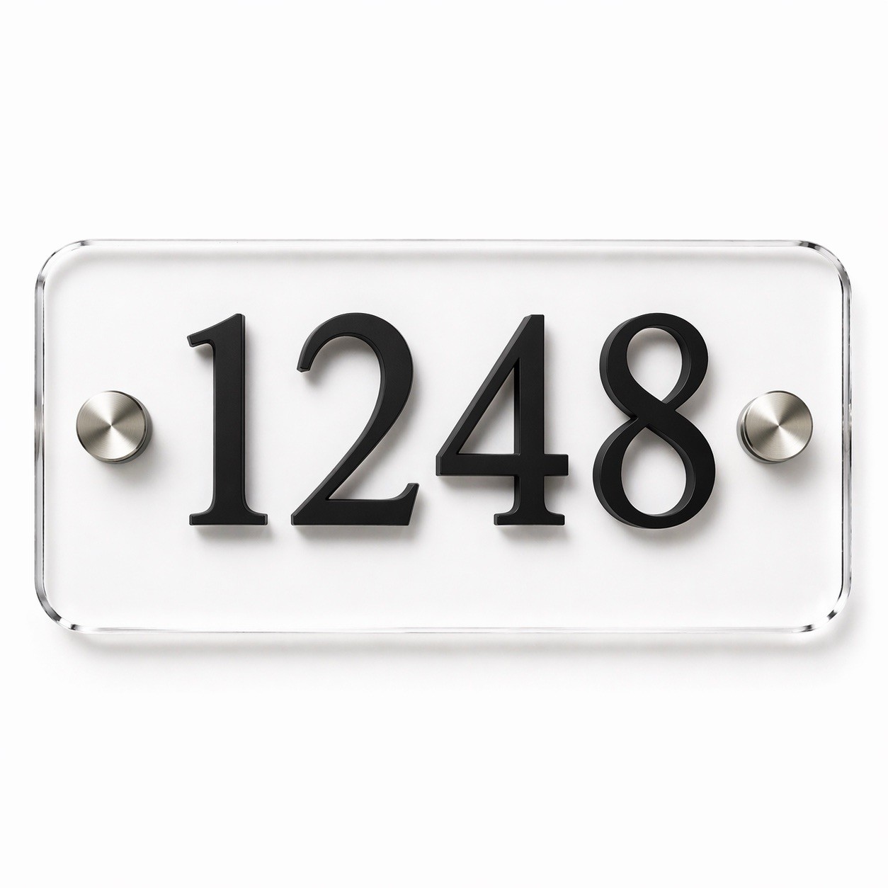 Custom House Number Sign Acrylic Address Plaque Modern Outdoor Sign 12×6 20×6 US