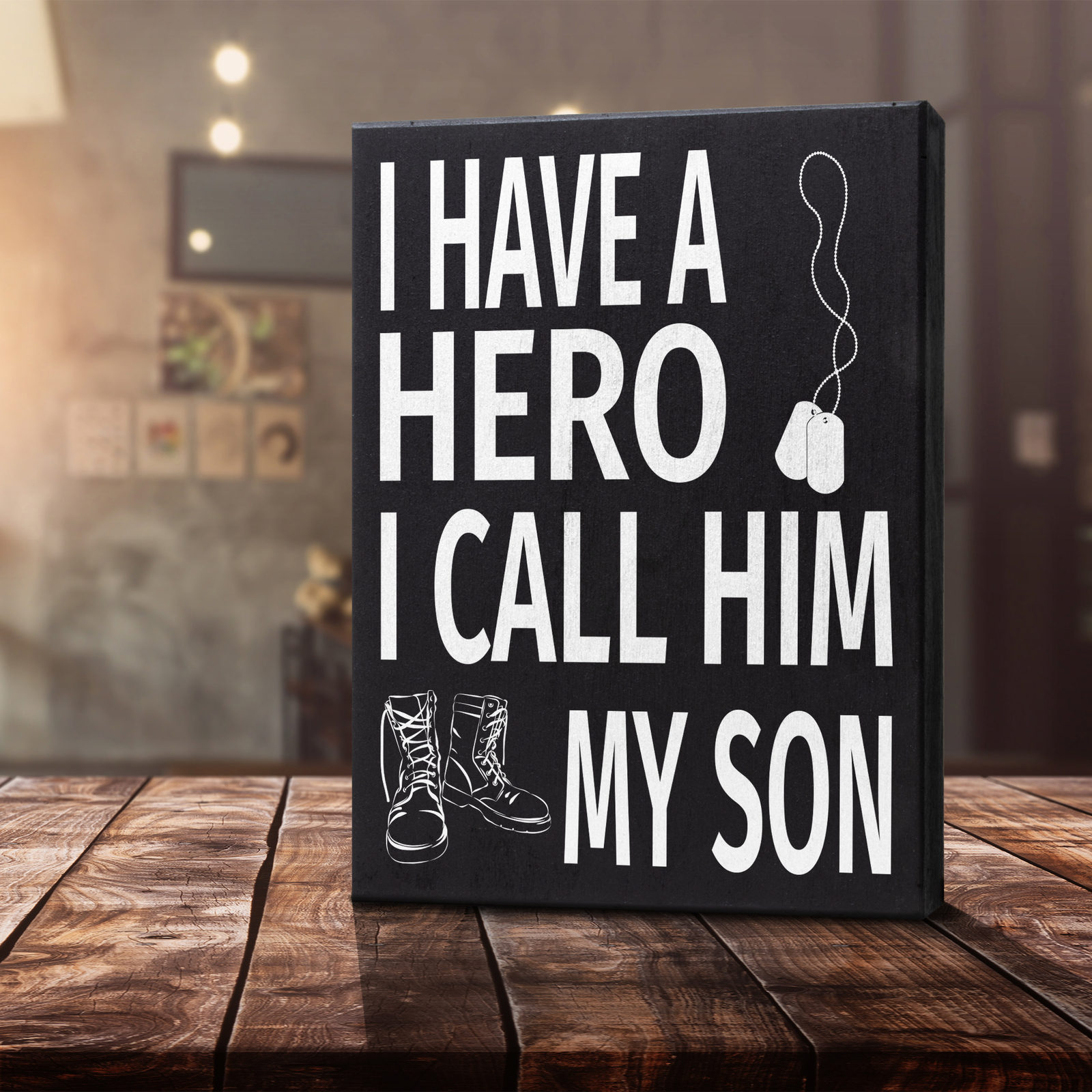 JennyGems I Have a Hero I Call Him My Son, Patriotic Military Mom/Dad Gift