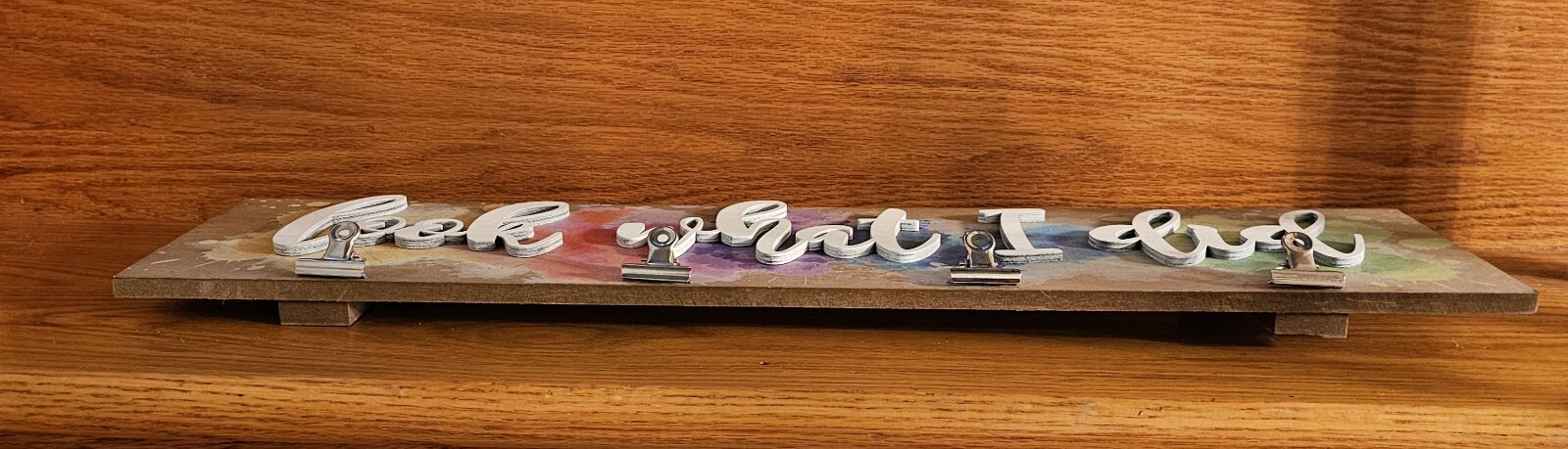 The Design House “Look What I Did”Clips Hang Artwork Display 24×6” Ready To Hang
