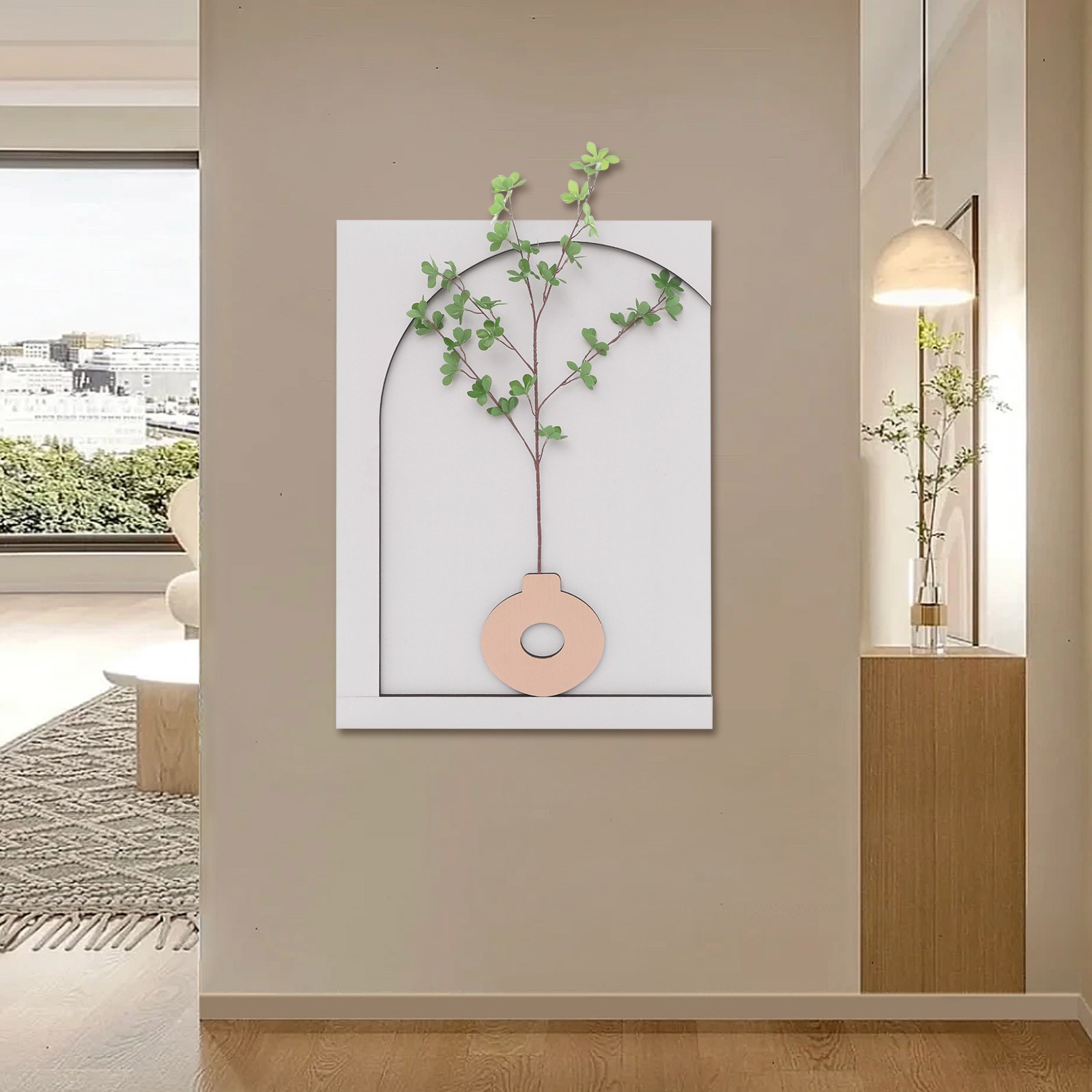 3D Sandstone Wall Art Painting, White, 23.6 * 31.5in, Living Room, Bedroom