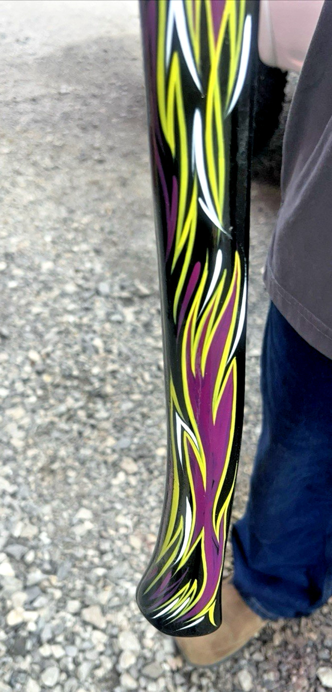 Blk Hotrod Garage Axe Hatchet SIGN Hand Painted Pinstriped Tool Shop Decor art