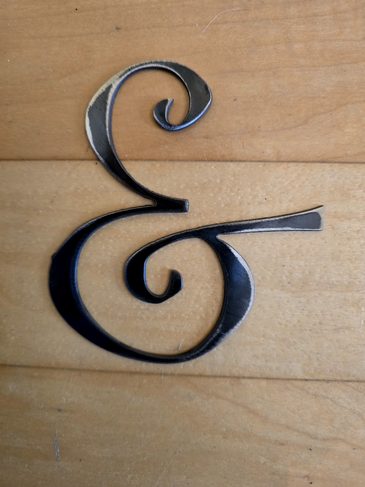 4″ Tall precision cut metal letters, thick, weldable, 16 Gauge “Curlz MT” Decor