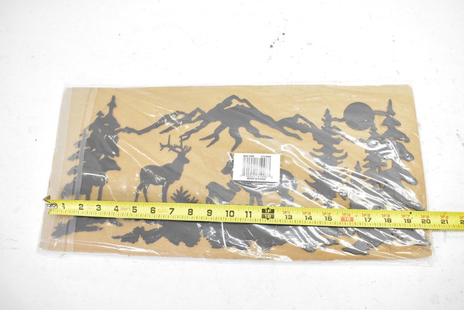Deer Mountain Lodge Wall Sign Black Metal Medium Silhouette Indoor/Outdoor Decor