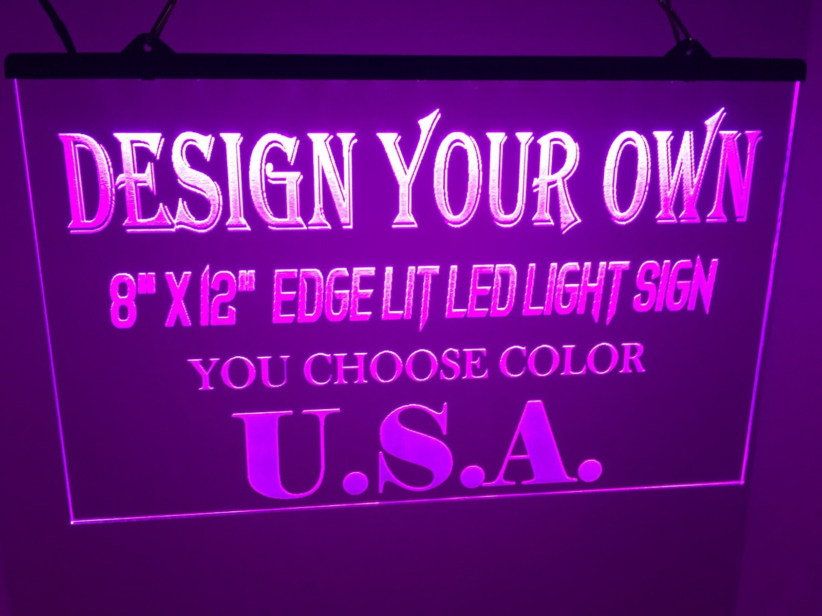 Led Light Sign Medium 8×12” Personalized Full Custom Business Game Room Garage