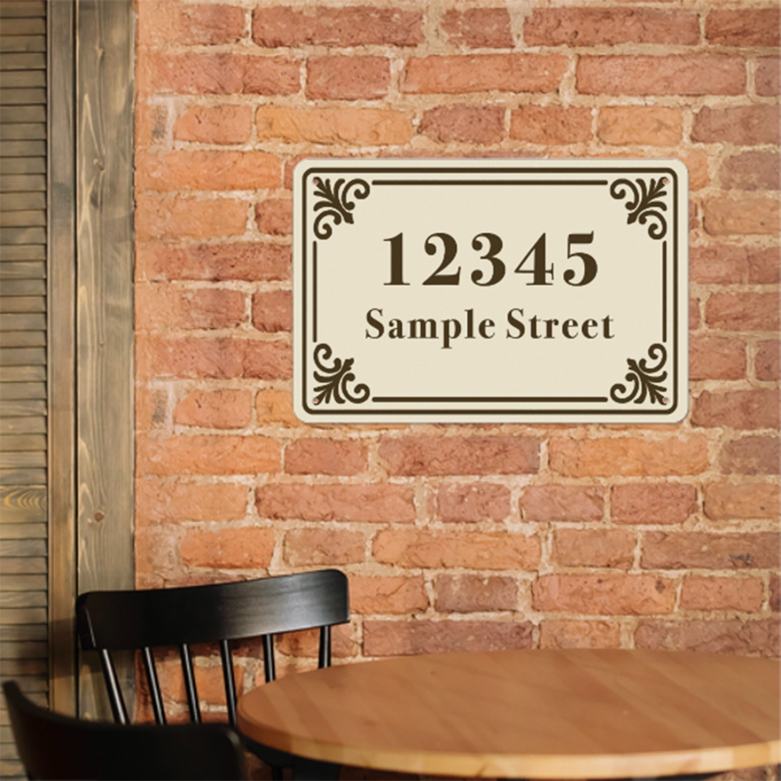 12″ x 8″ Custom Metal Iron House Number Plaque Personalized Home Address Sign