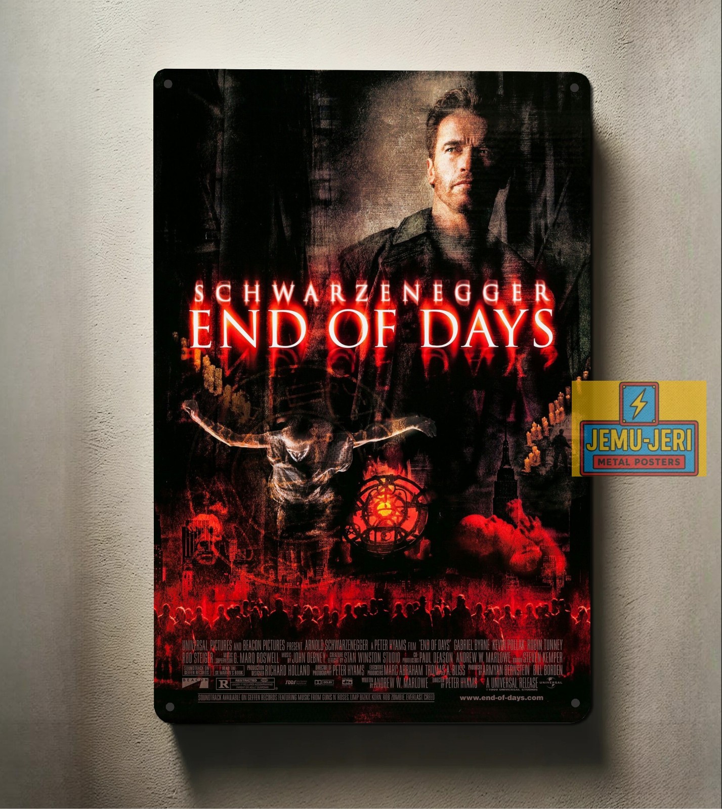 End Of Days – Arnold Schwarzenegger Movie Metal Poster -Sign- Size:20x30cm