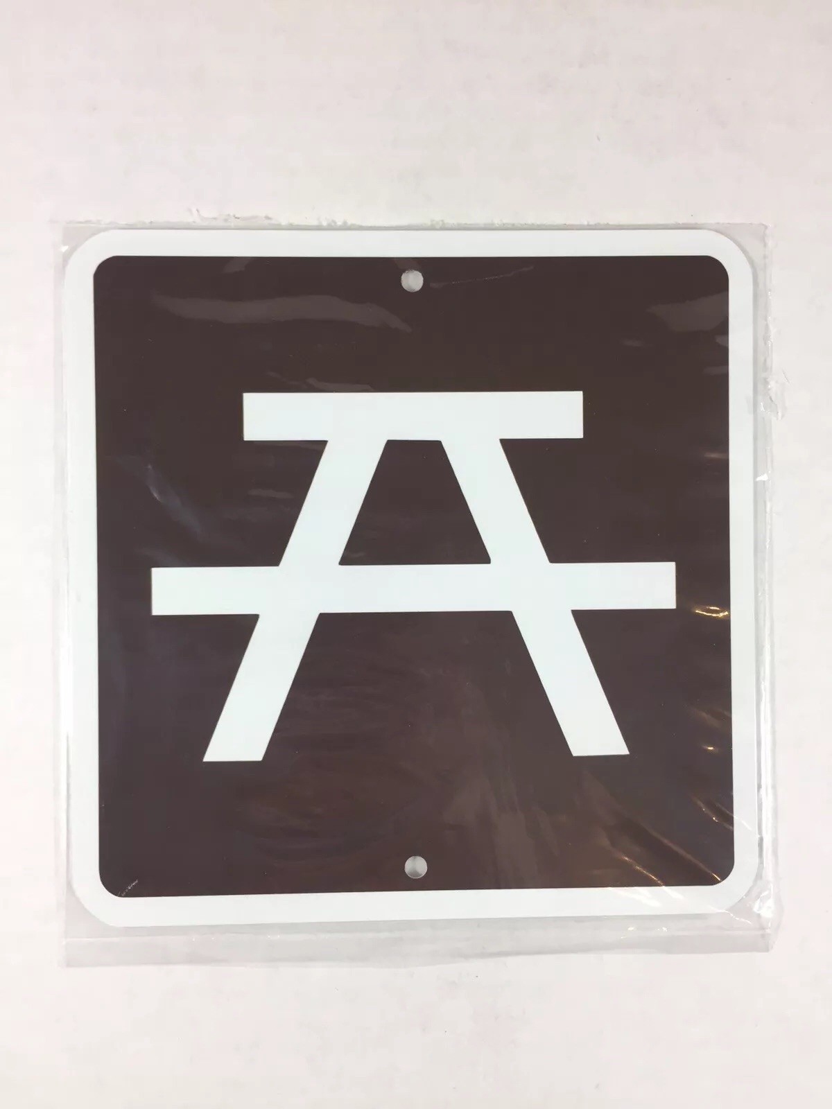 Lot of 4 Metal Tent Camping, Hiking, Picnic & Campfire Park Signs 6″x6″ (New)