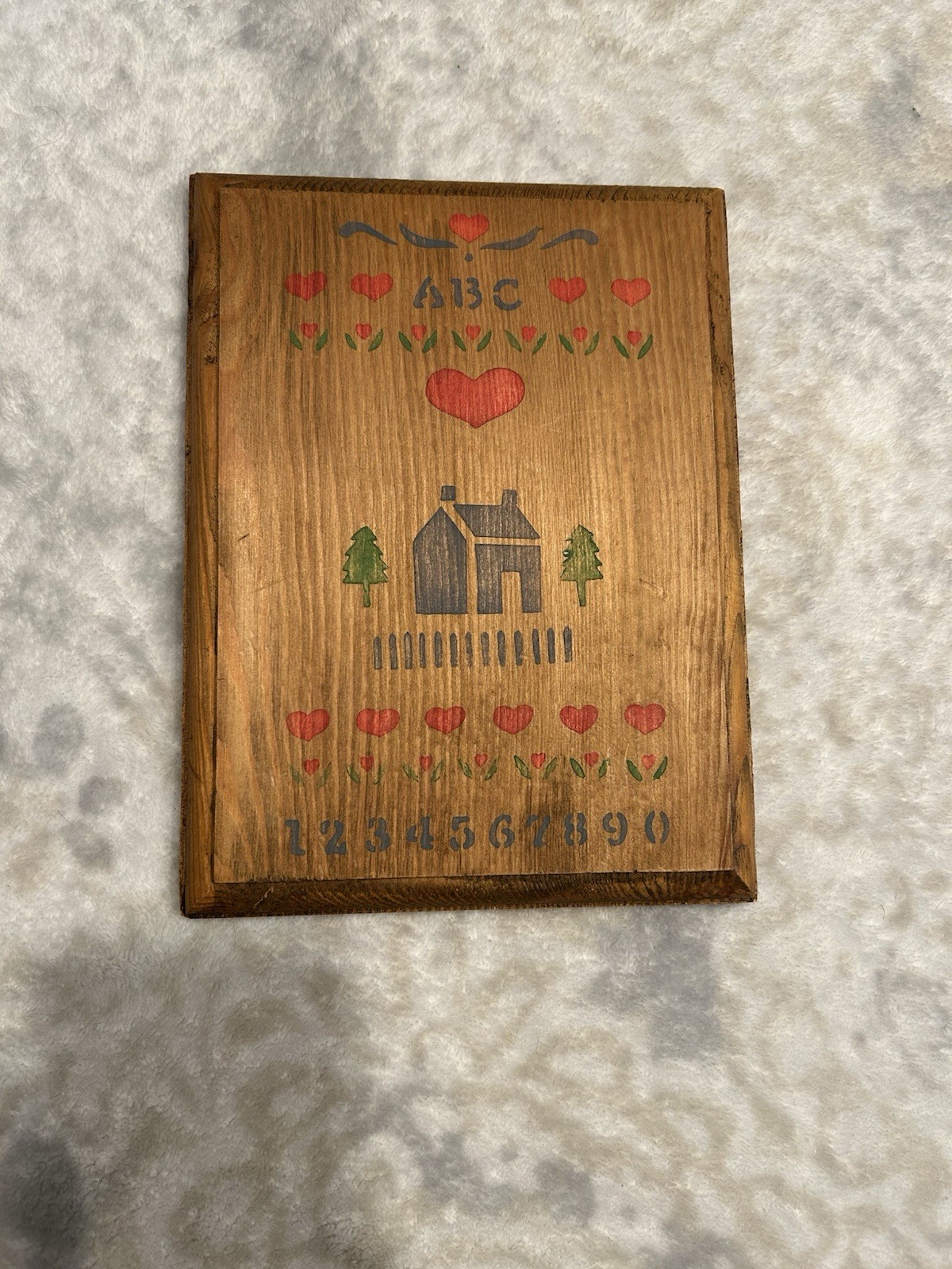 Vintage Country Cottage School House Wood Hanging Wall Decor