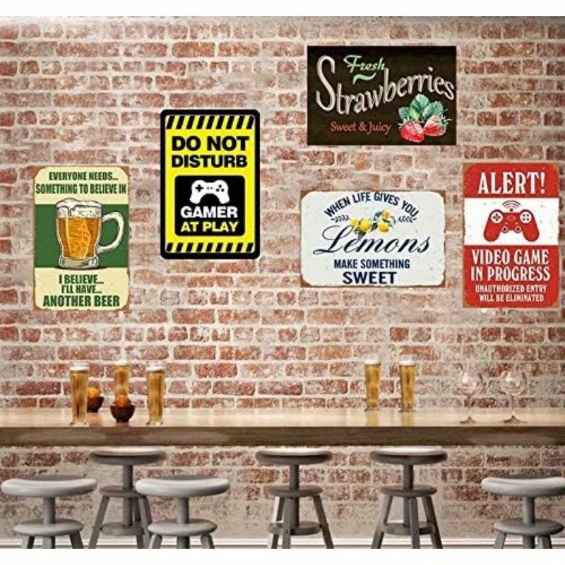 Vintage Metal Bathroom Sign 12×8 Inches