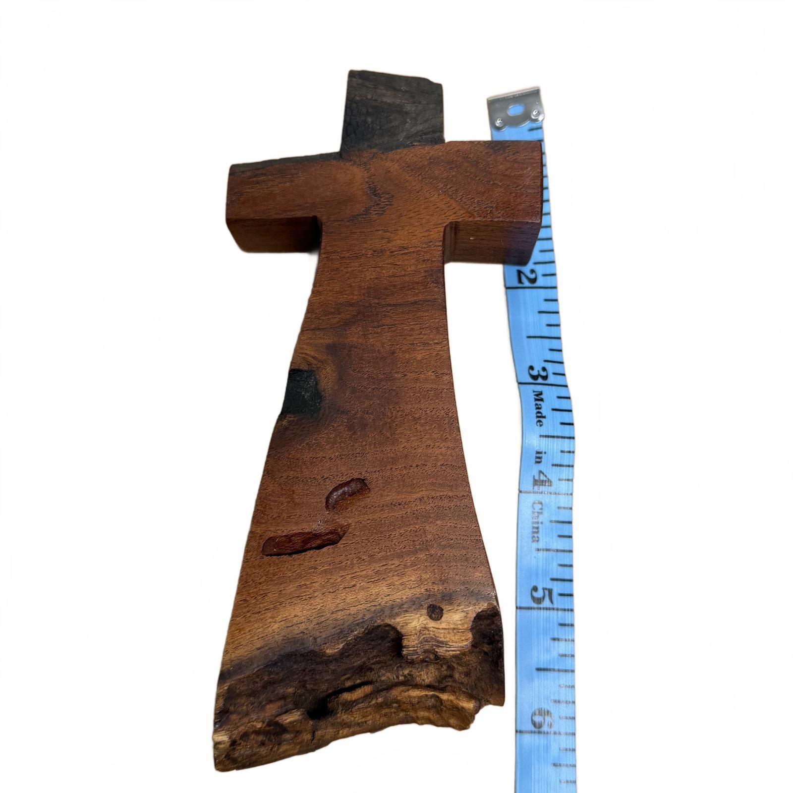 Handcrafted Mesquite Wood Wall Cross Rustic Western Christian Natural Home Decor