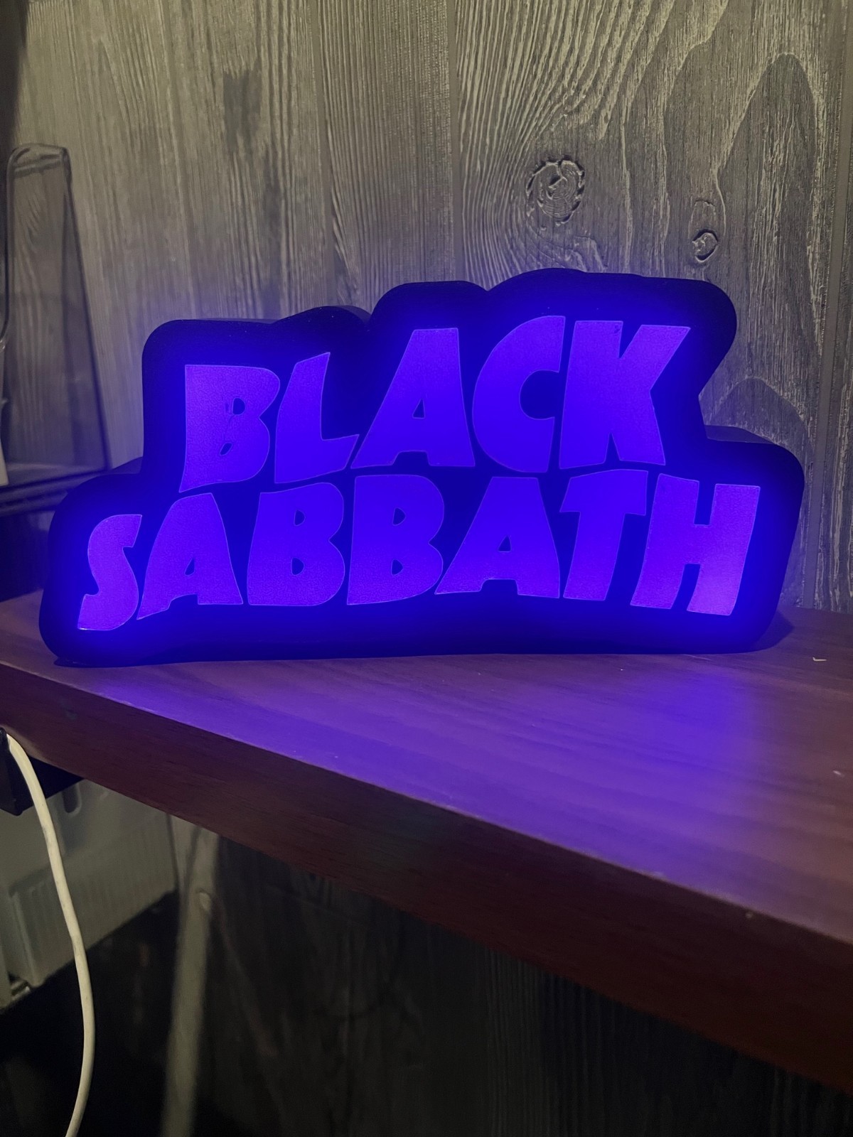 Black Sabbath LED Sign – 5V Dimmable Light – Rock Band Decor – 9 X 6