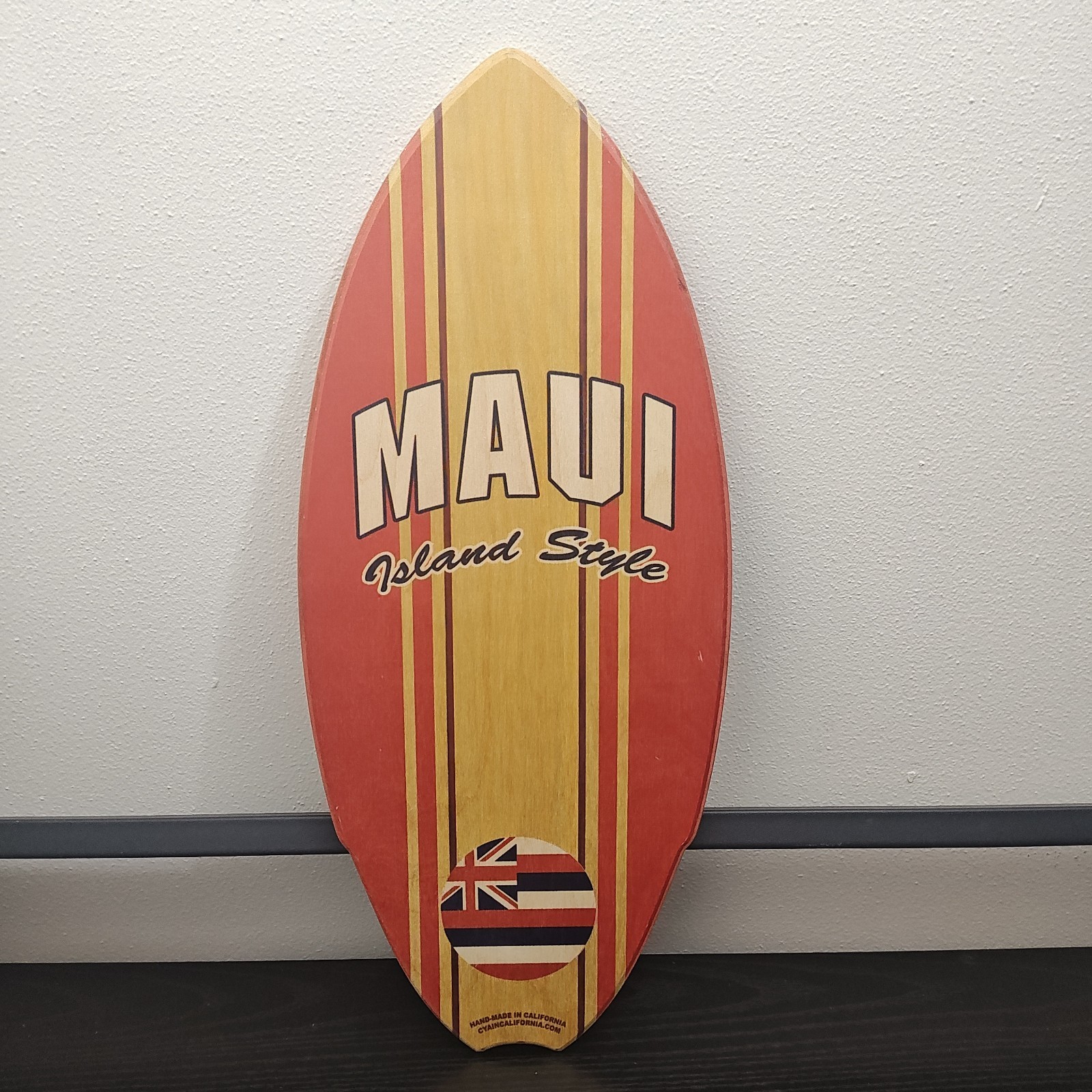C YA MIni Surfboard 20” MAUI HAWAII Decorative Surfboard Double Sided Hand Made