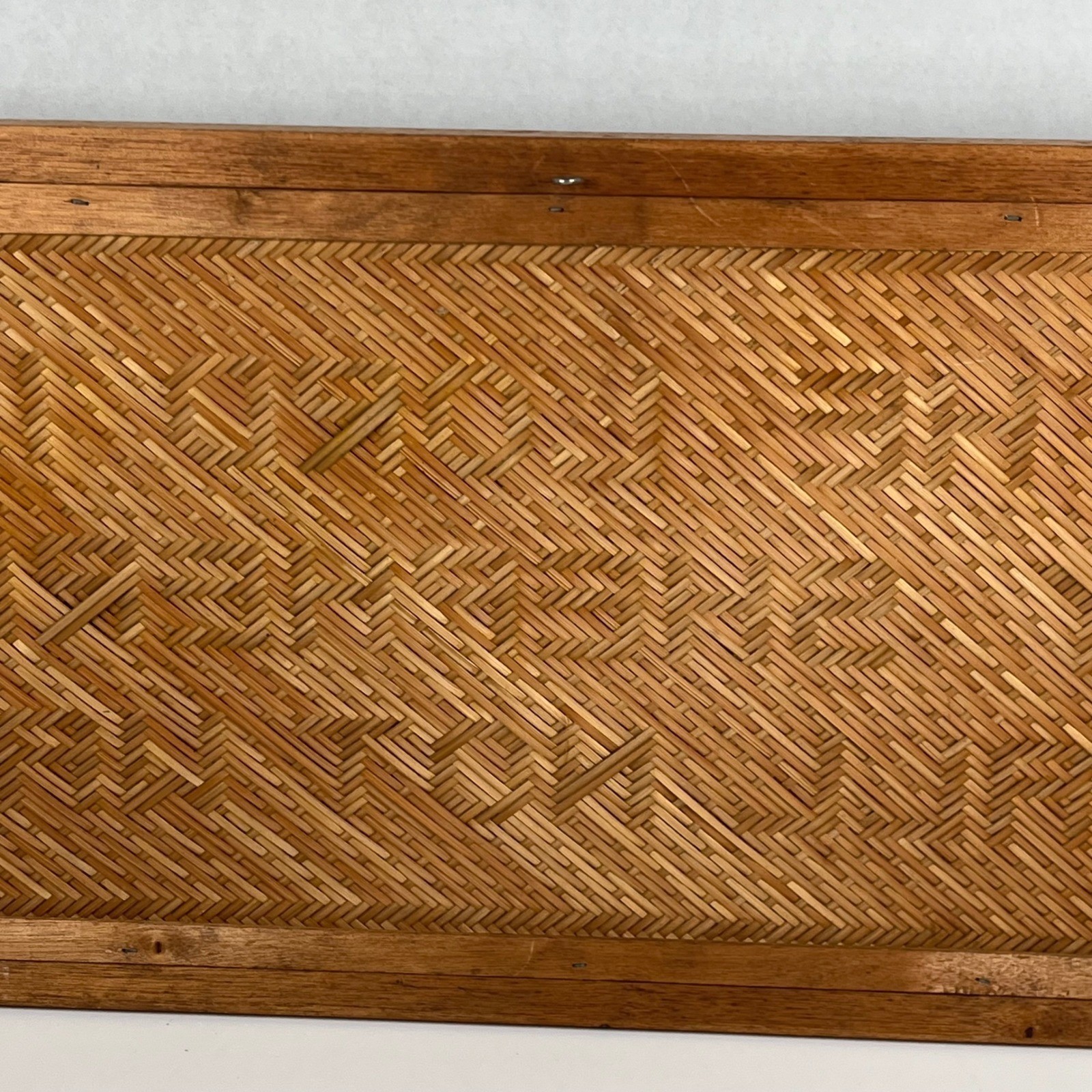 Vintage Woven Bamboo Psalm 23 The Lord Is My Shepherd Religious Wall Art Sign