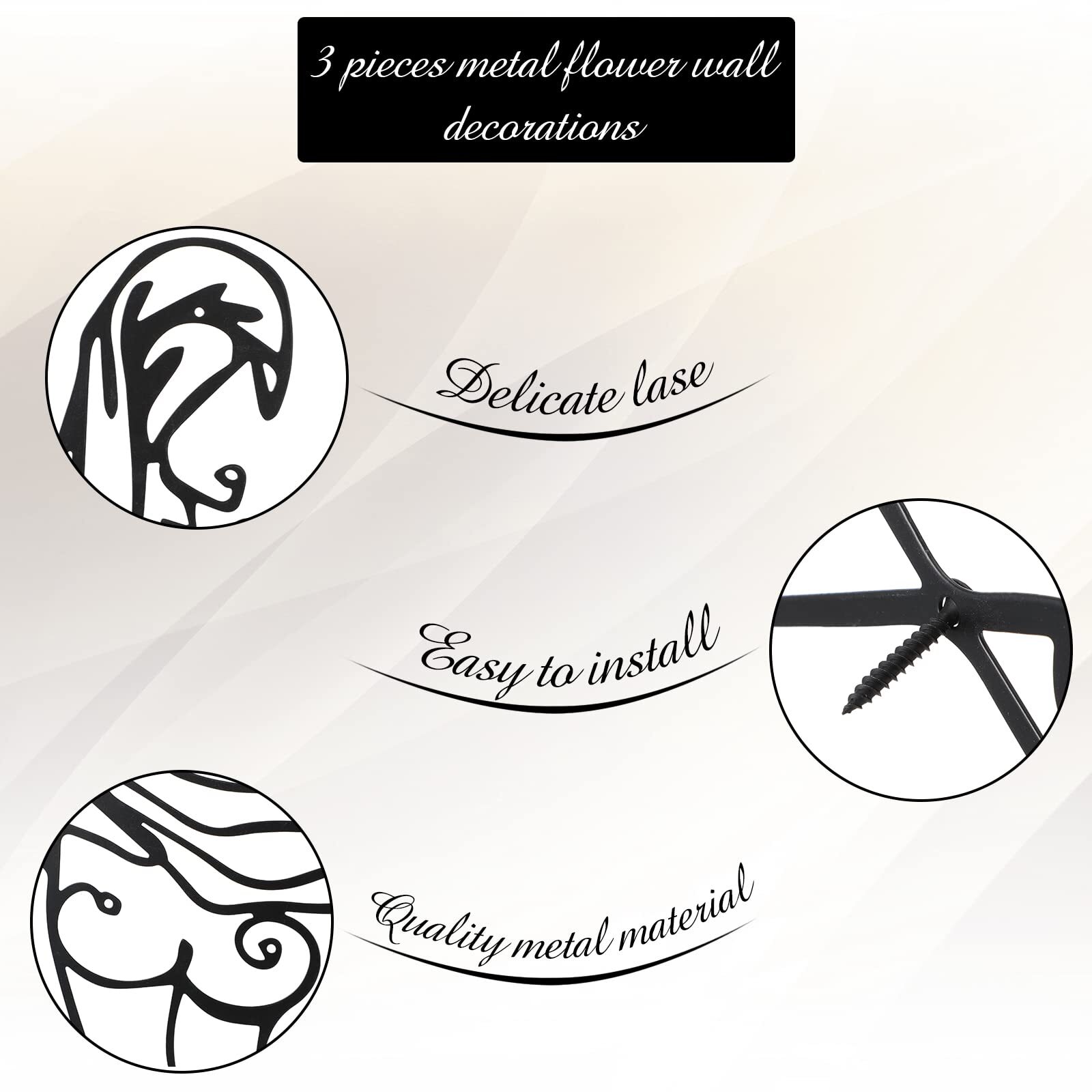 3 Pcs Metal Wall Art Decor Minimalist Abstract Woman Wall Art metal Modern Li…