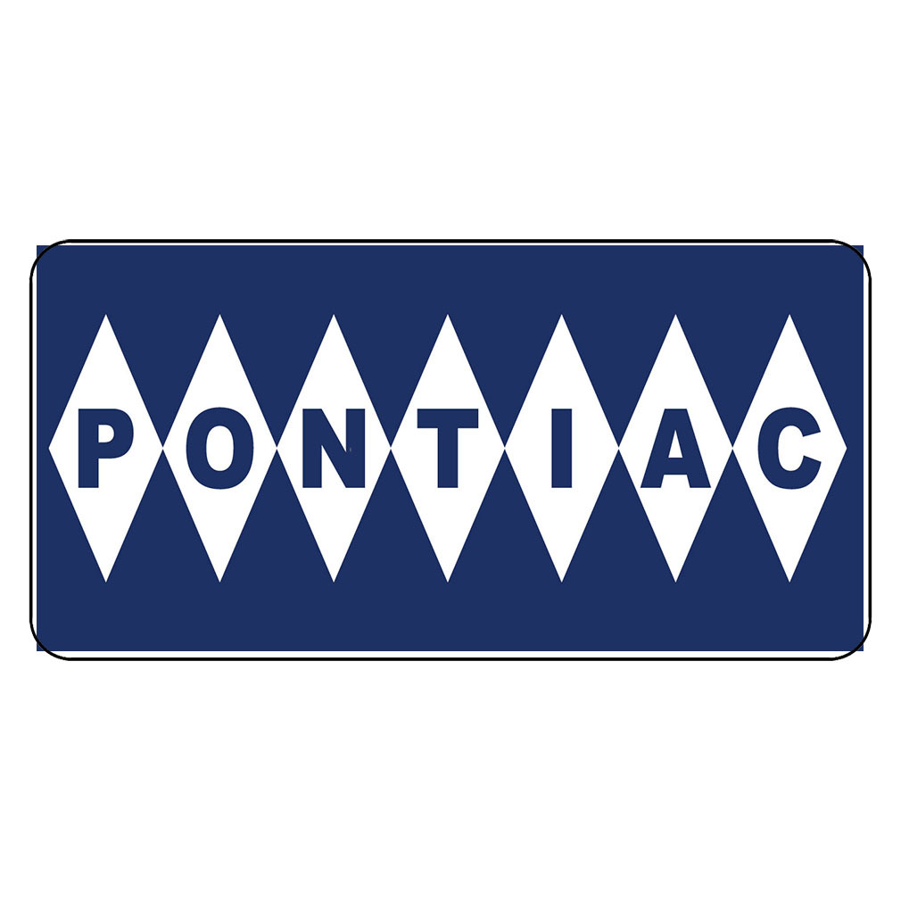 Pontiac Blue Retro Vintage Style Metal Sign – 8 In X 12 In With Holes