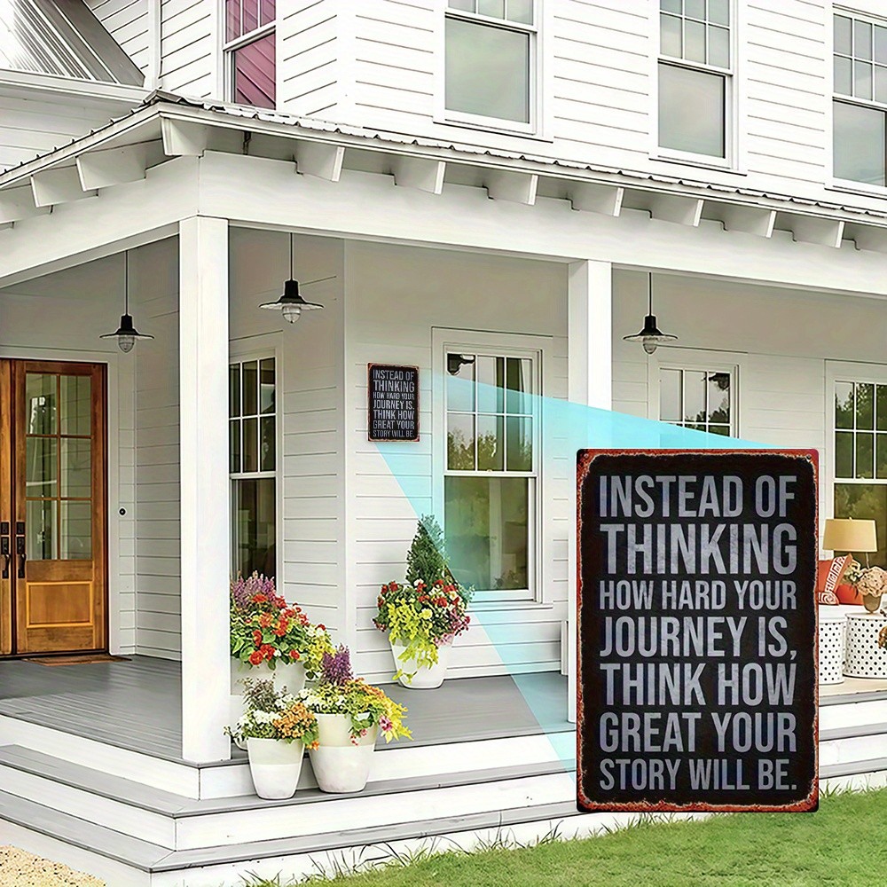 Metal Sign Inspirational Slogan Wall Decor Tin Painting
