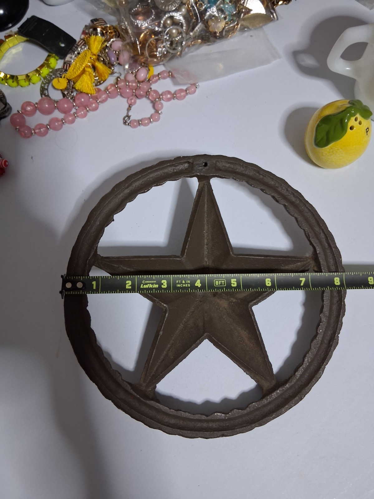 Metal Star Wall Plaque Brown Western Stars Decorative Porch Decor 8 in