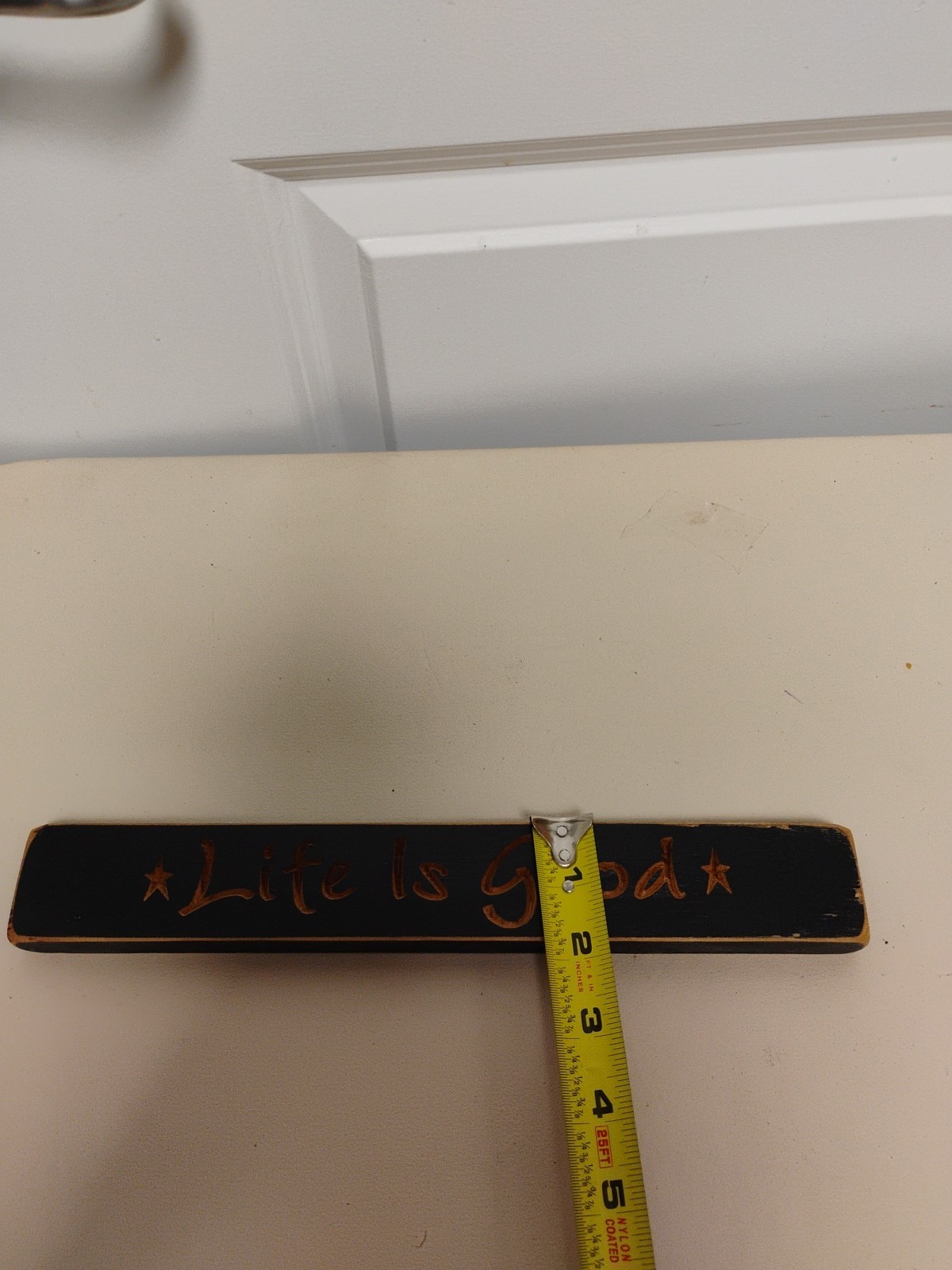 12″ Long Wooden Sign”Life Is Good”