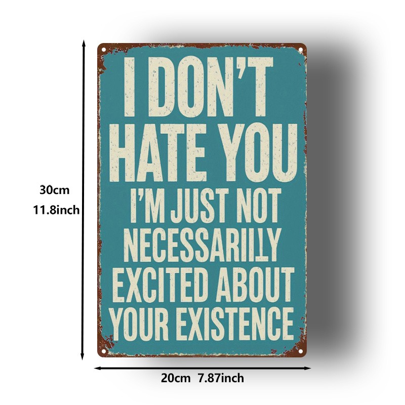 Vintage Metal Wall Art Sign – 8×12 Inch Rustic Iron Retro Decor
