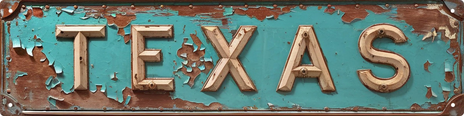 Rustic Texas Metal Tin Sign 4×16 in Vintage Wall Art with for Home Door Garde…