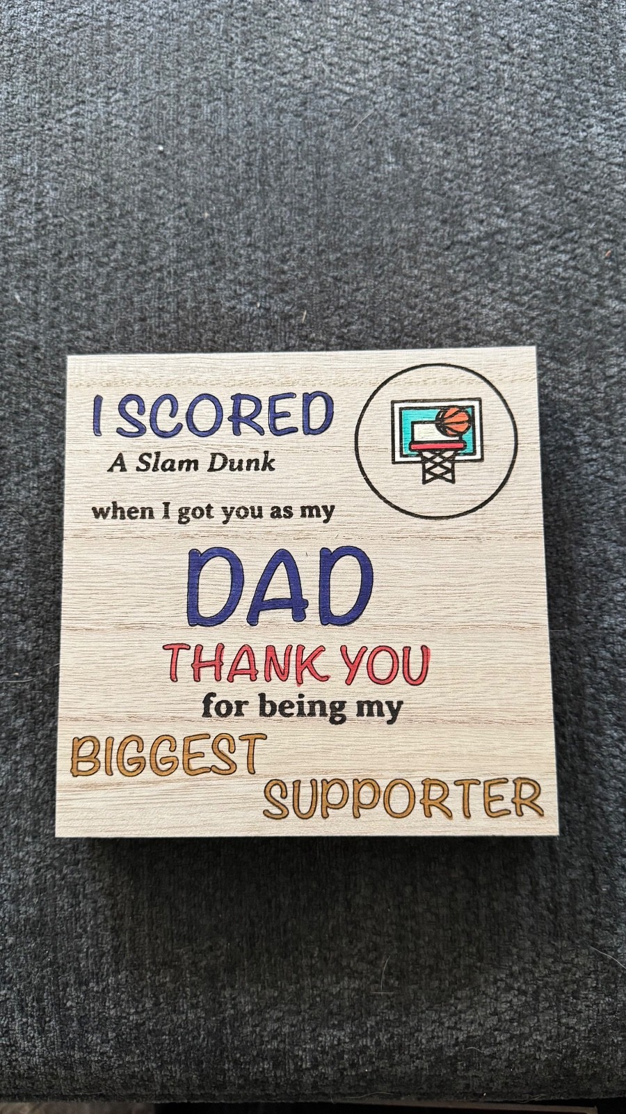 DAD GIFT – 6″x 6″ Self Standing Block