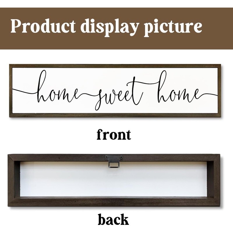 Rustic Wooden Box Sign Home Decoration Aesthetic Plaque Great Gift All Occasions