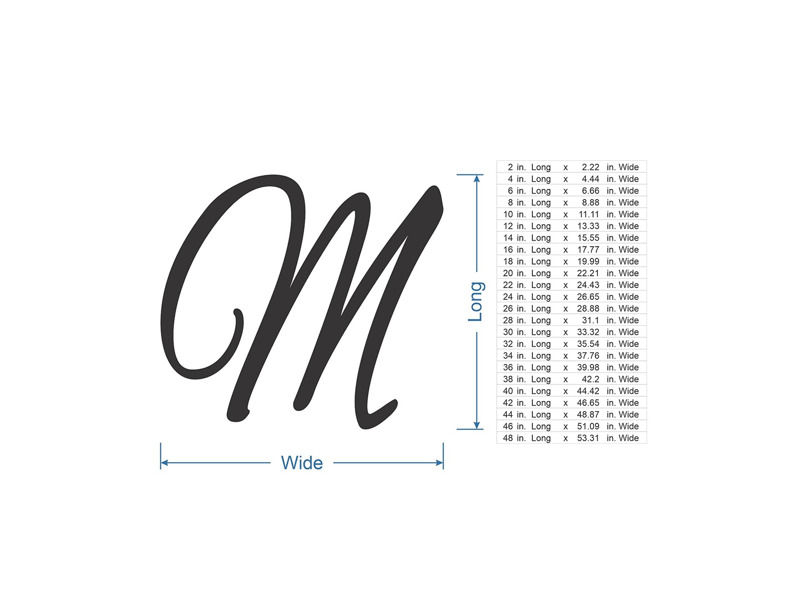 Wooden Letters by Cursive Wood Letter for Wall Decor Various Sizes Premium Qu…