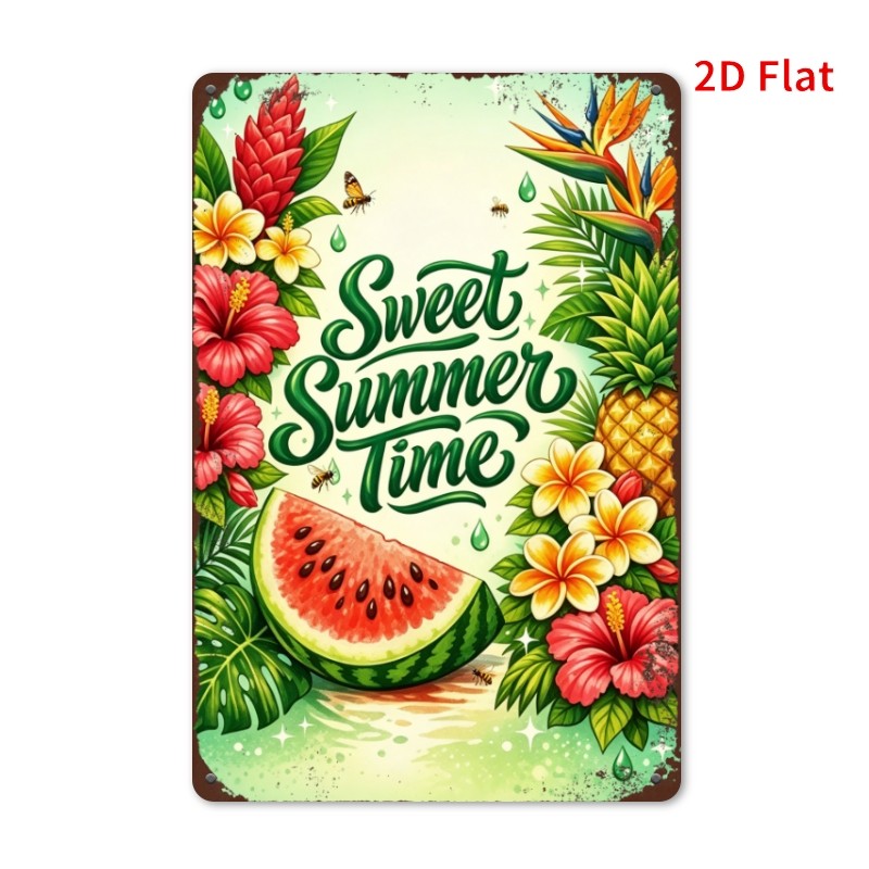 20X30Cm Metal Sign: Sweet Summer Days Wall Decor