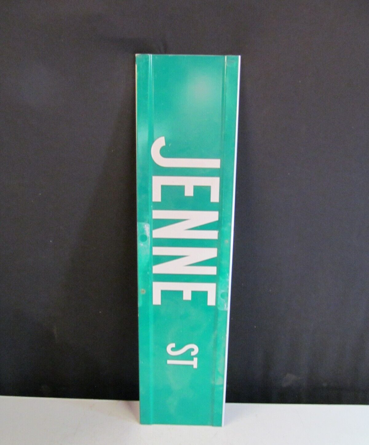JENNE St. Metal Street Sign Municipal Discard 24×6 / 1 of 2