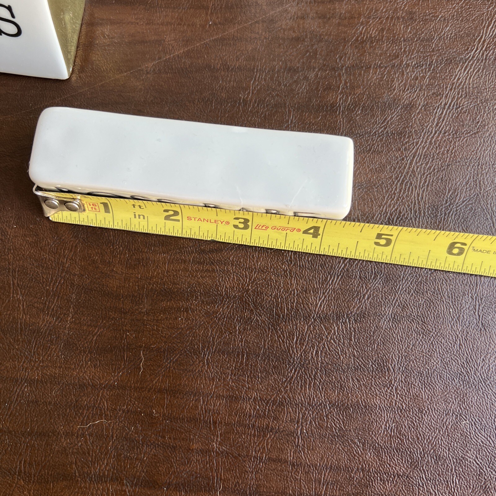 DECOR White Ceramic 3 BOSS Glossy Desk Plaques Set Of 3