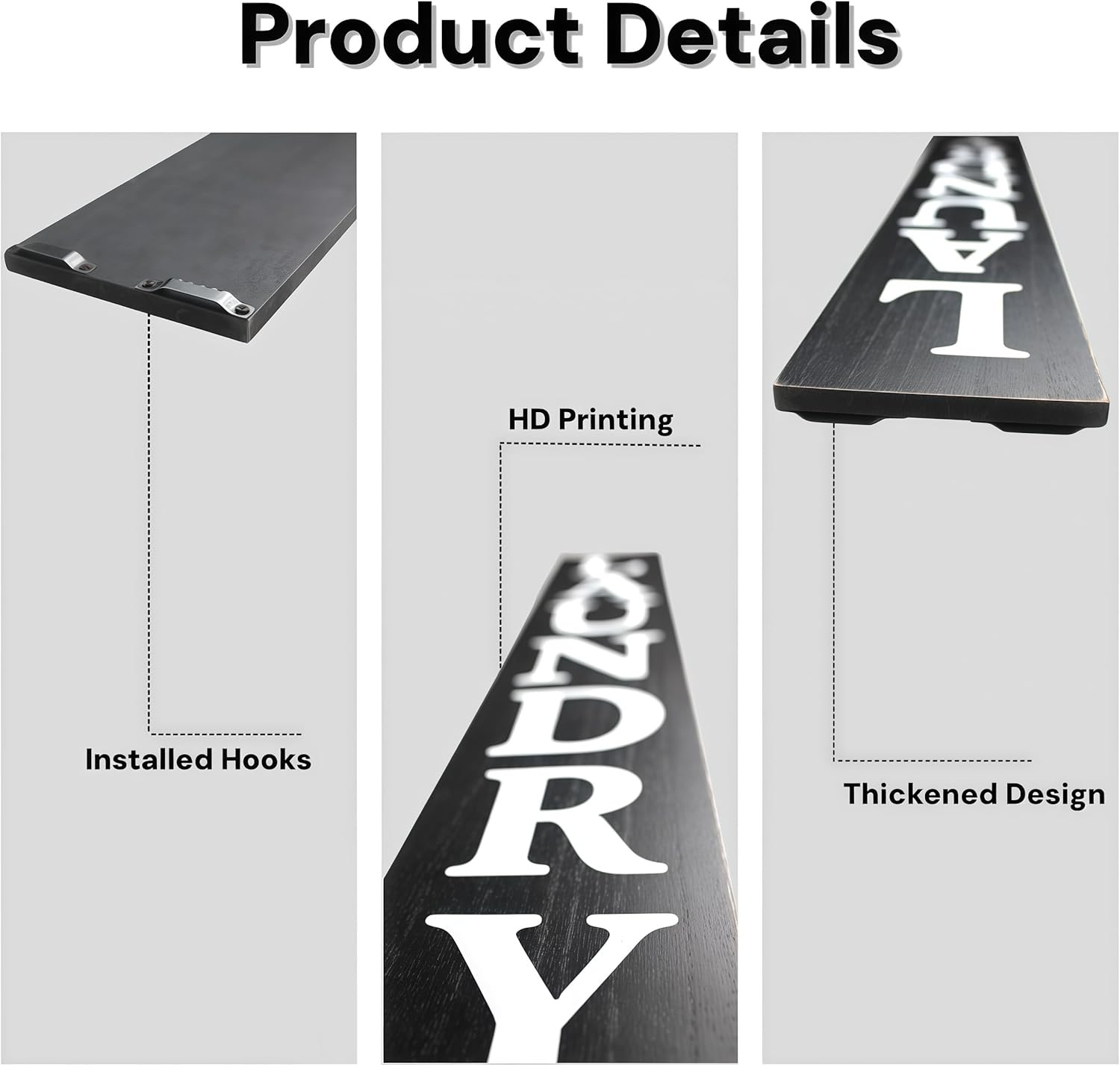 Laundry Room Sign 24In*4In Large Wooden Vertical Laundry Room Decor for Laundry