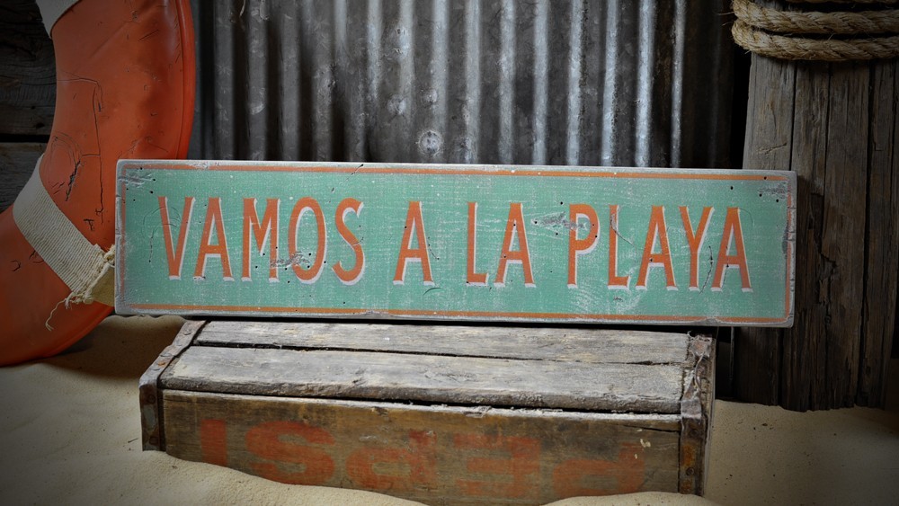 Custom Beach House Name Sign – Rustic Hand Made Vintage Wooden