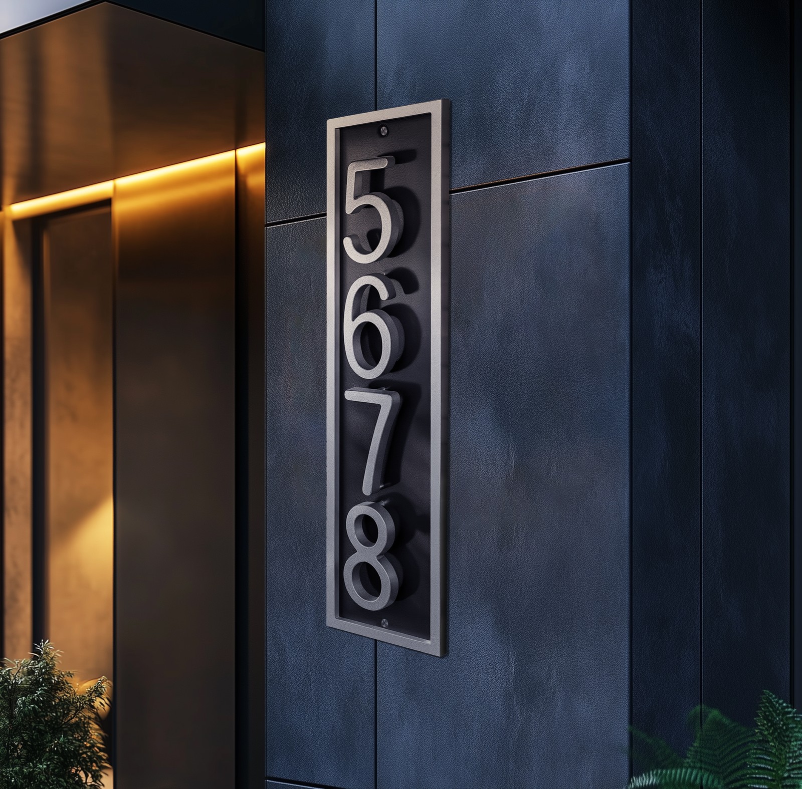 ColourTree Custom Size House Number Plaque, Personalized Address Sign