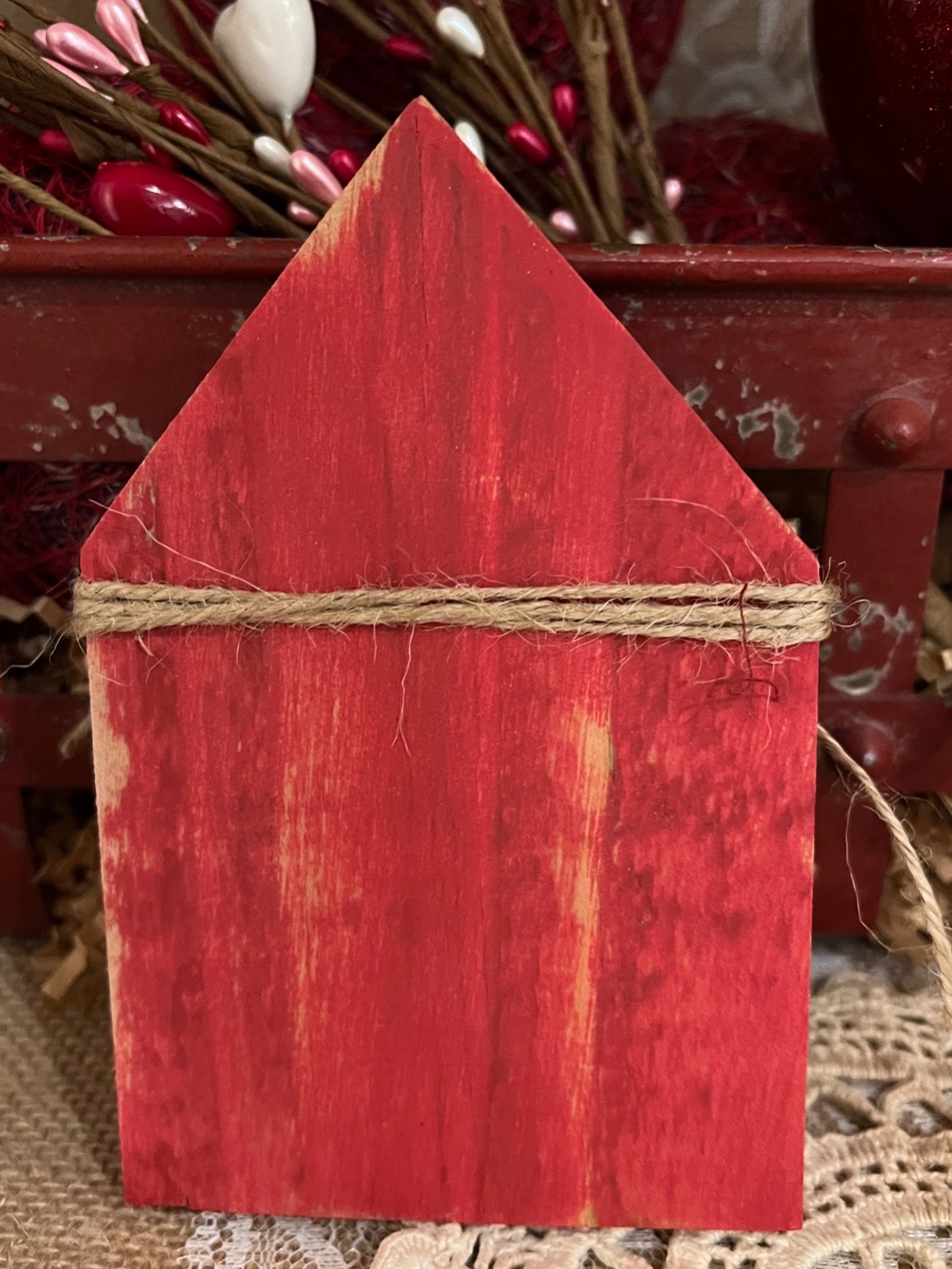 Valentines LOVE Mini Sign Farmhouse Tiered Tray Decor Rustic Wood Gift HP