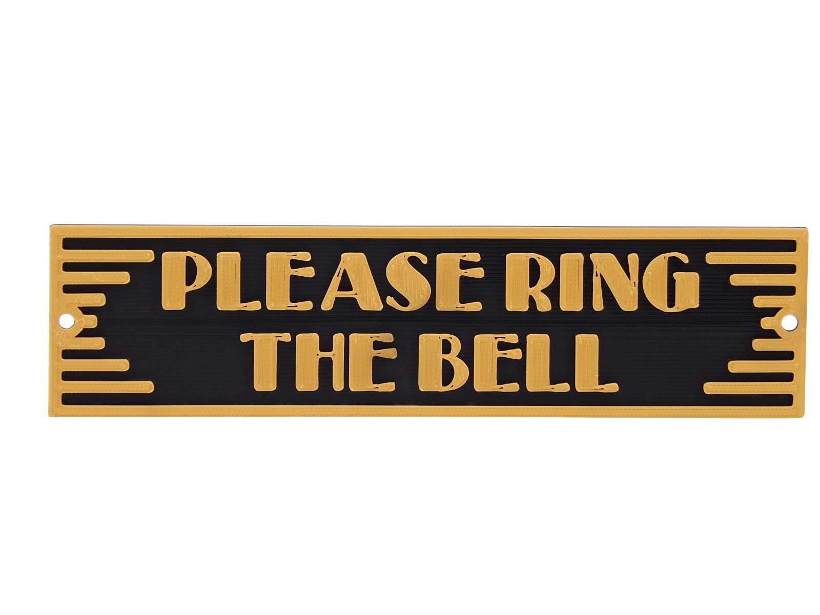Plastic Please Ring The Bell Art Deco Style Sign Office Home Décor Wall Plaque