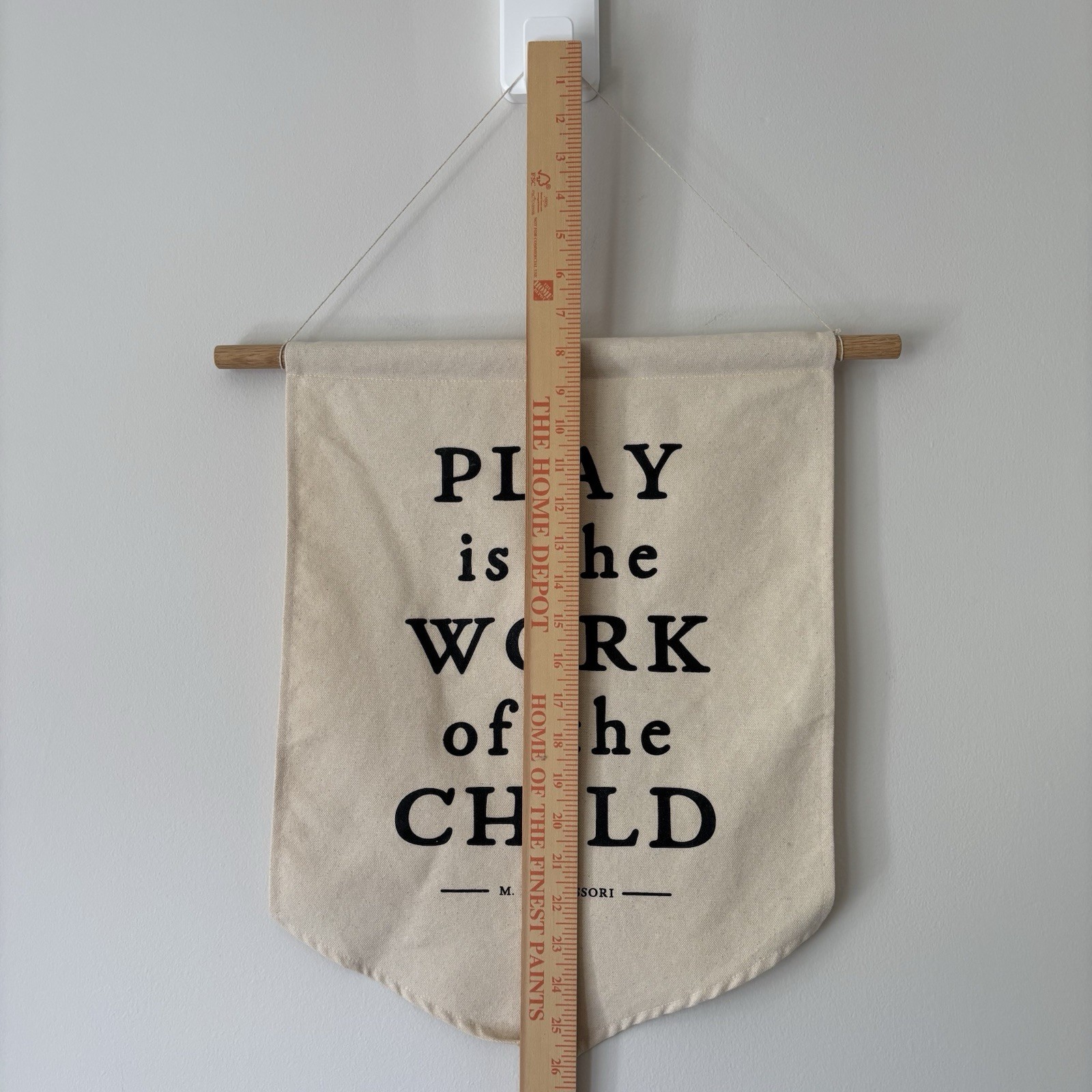 GladFolk Maria Montessori Sign Decor Play Is Work of Child Minimalist Classroom