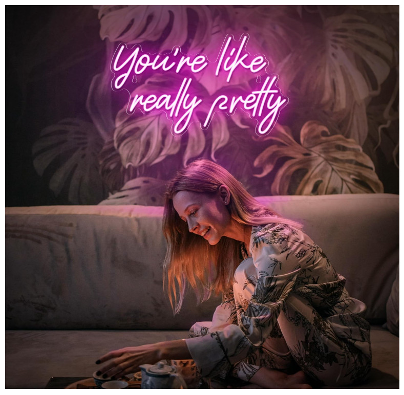You’re Like Really Pretty Pink Neon Sign Wall Decor Girls Bedroom Party Gift