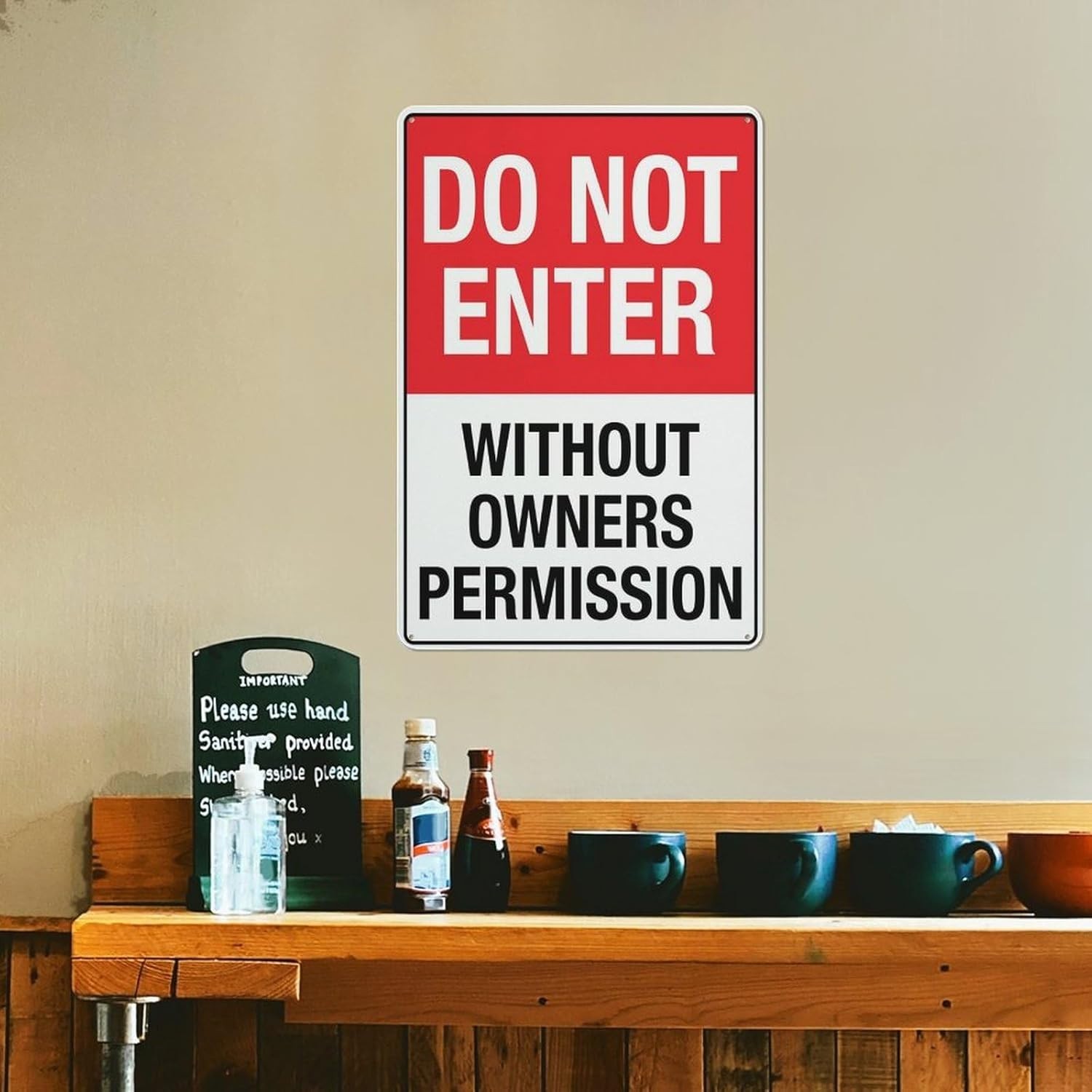 Do Not Enter Without Owners Permission Sign 12 X 8 Inches Reflective Aluminum…