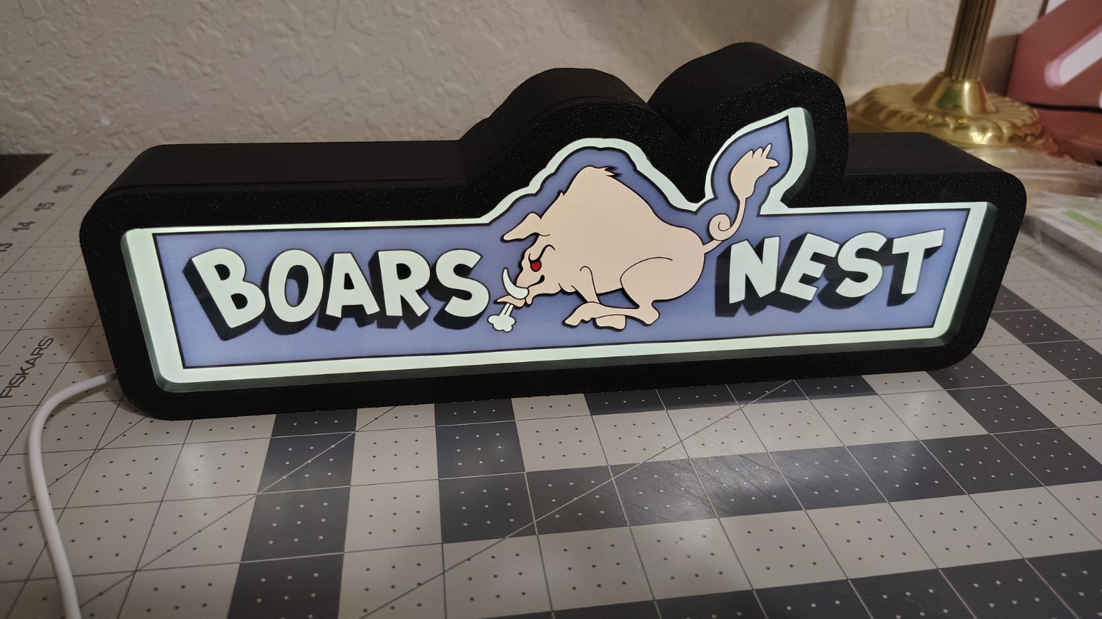 Custom Dukes Of Hazzard Boars Nest Light Box Sign 11.5 Inch Plus Carpet