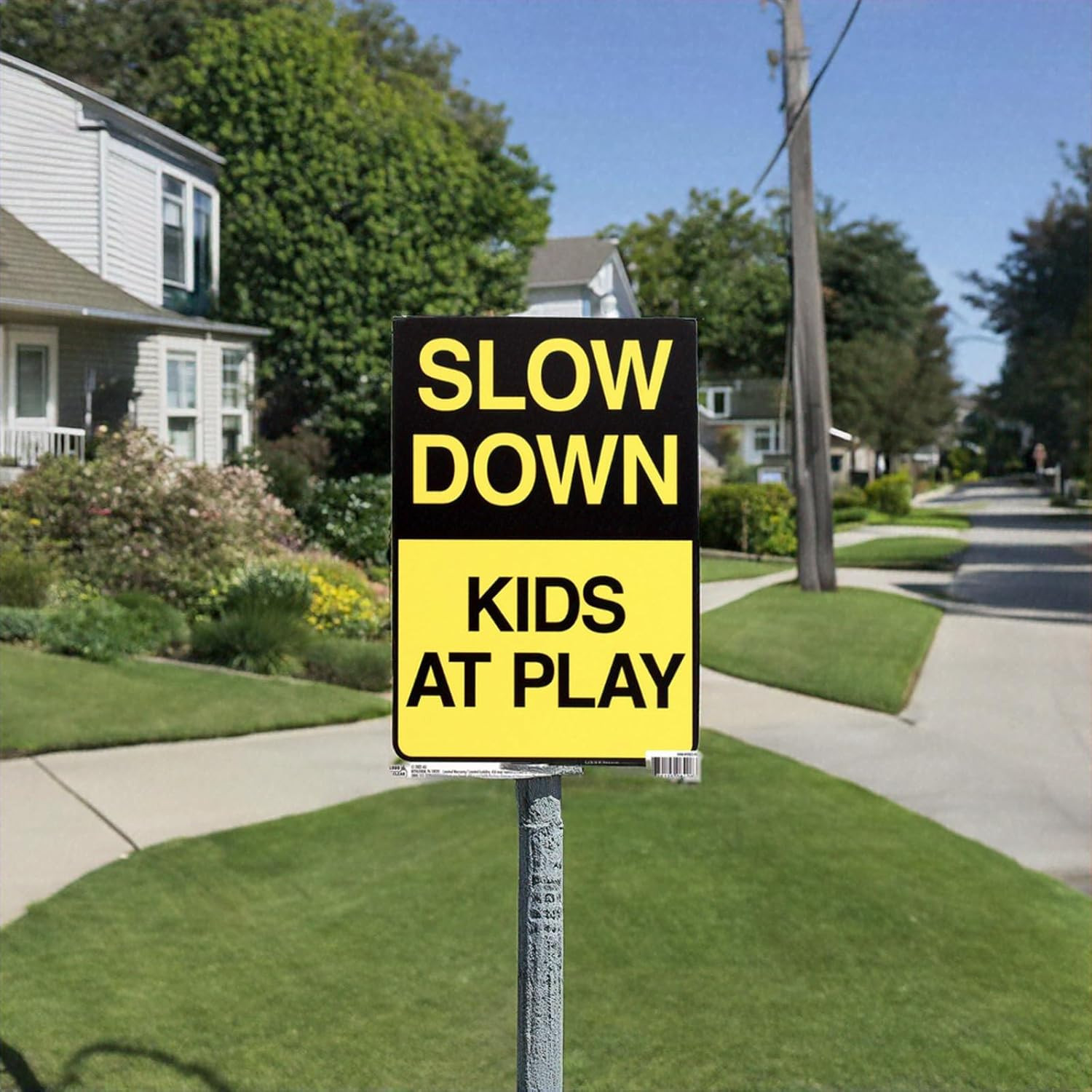 Artskills Slow down Kids at Play Sign, 4-Pack, 12X8 Inches – Kids at Play Safety