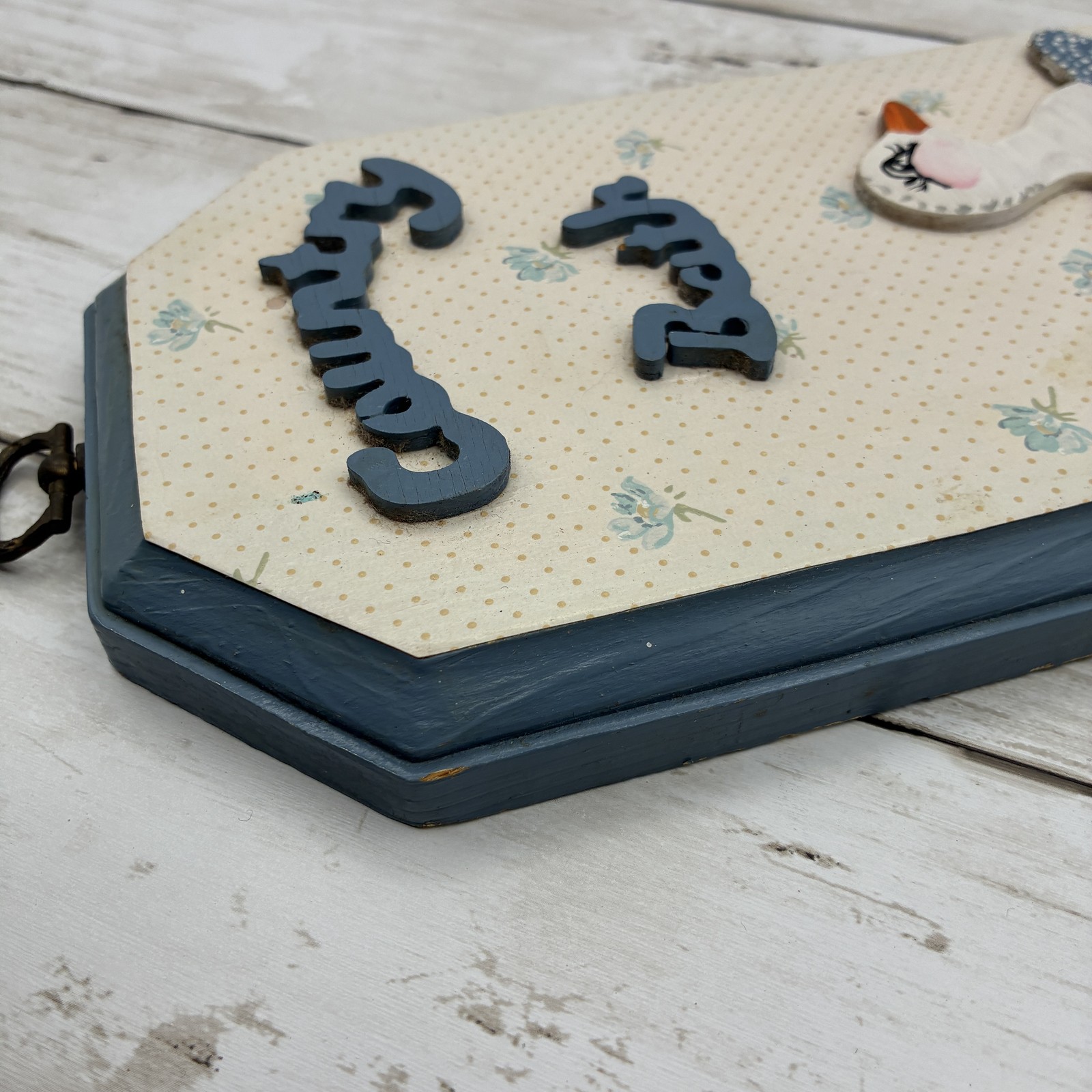 Vintage Style Country Bath Wall Plaque Decor Goose in Bathtub Handmade Wood Sign