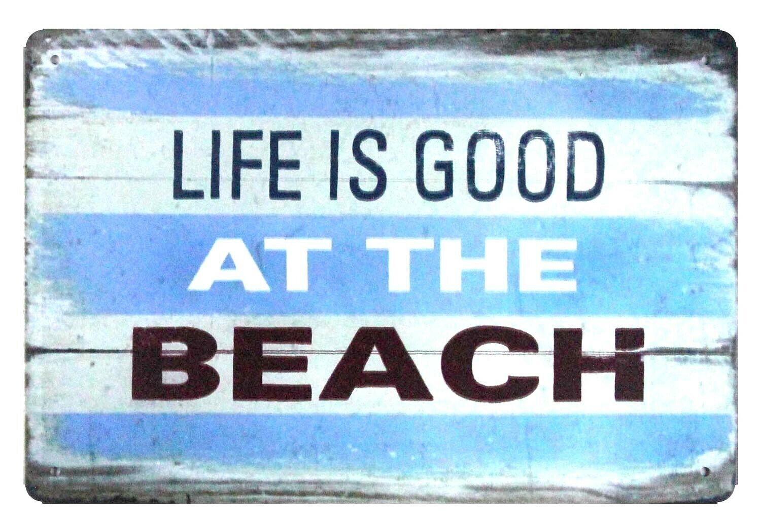 Life Is Good At Beach marine tin metal sign home decor