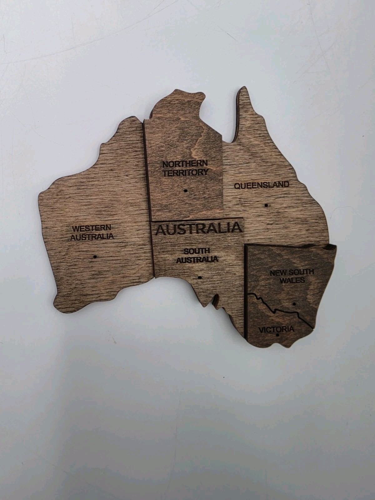Enjoy The Wood Wooden Travel Map Wall Decor Medium 39″ x 24″ Complete Open Box