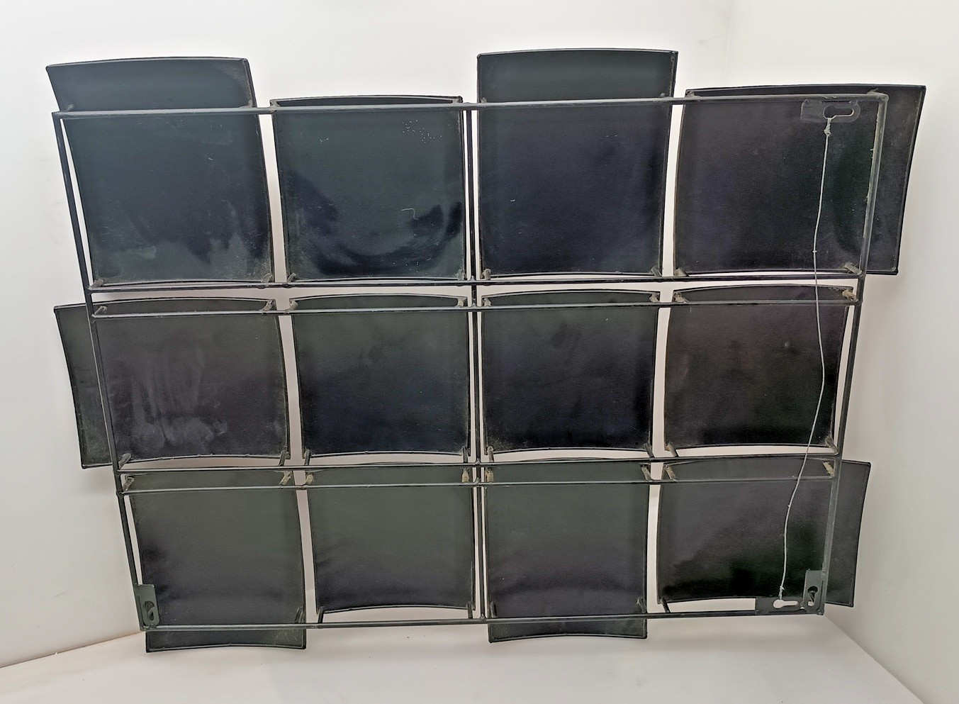 Large 12 Panel Abstract Metal Wall Art Multicolor Modern Hanging Home Decor