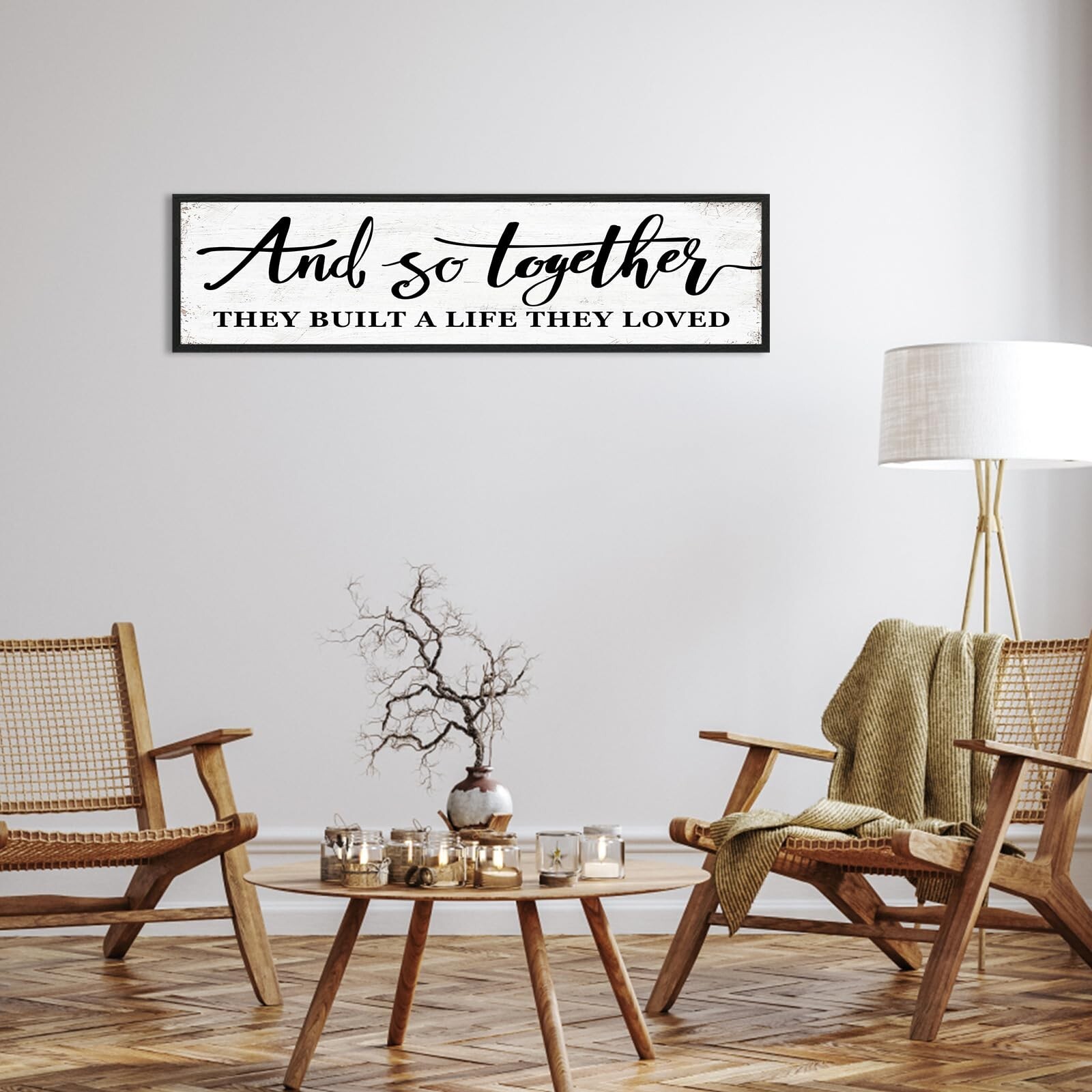 And So Together They Built a Life They Loved Sign: Rustic Bedroom Signs Wall …