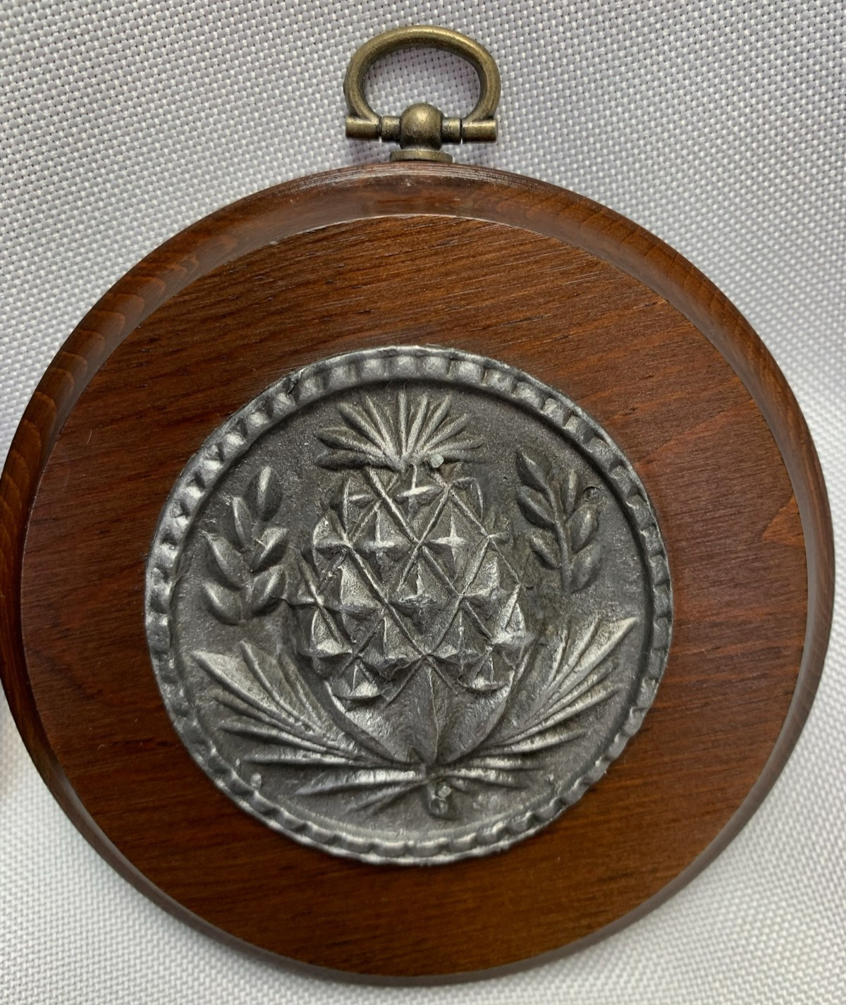 4 Vintage Peter Roberts Buttermold Design Wall Hanging Plaques Acorn Oak Leaf 4″