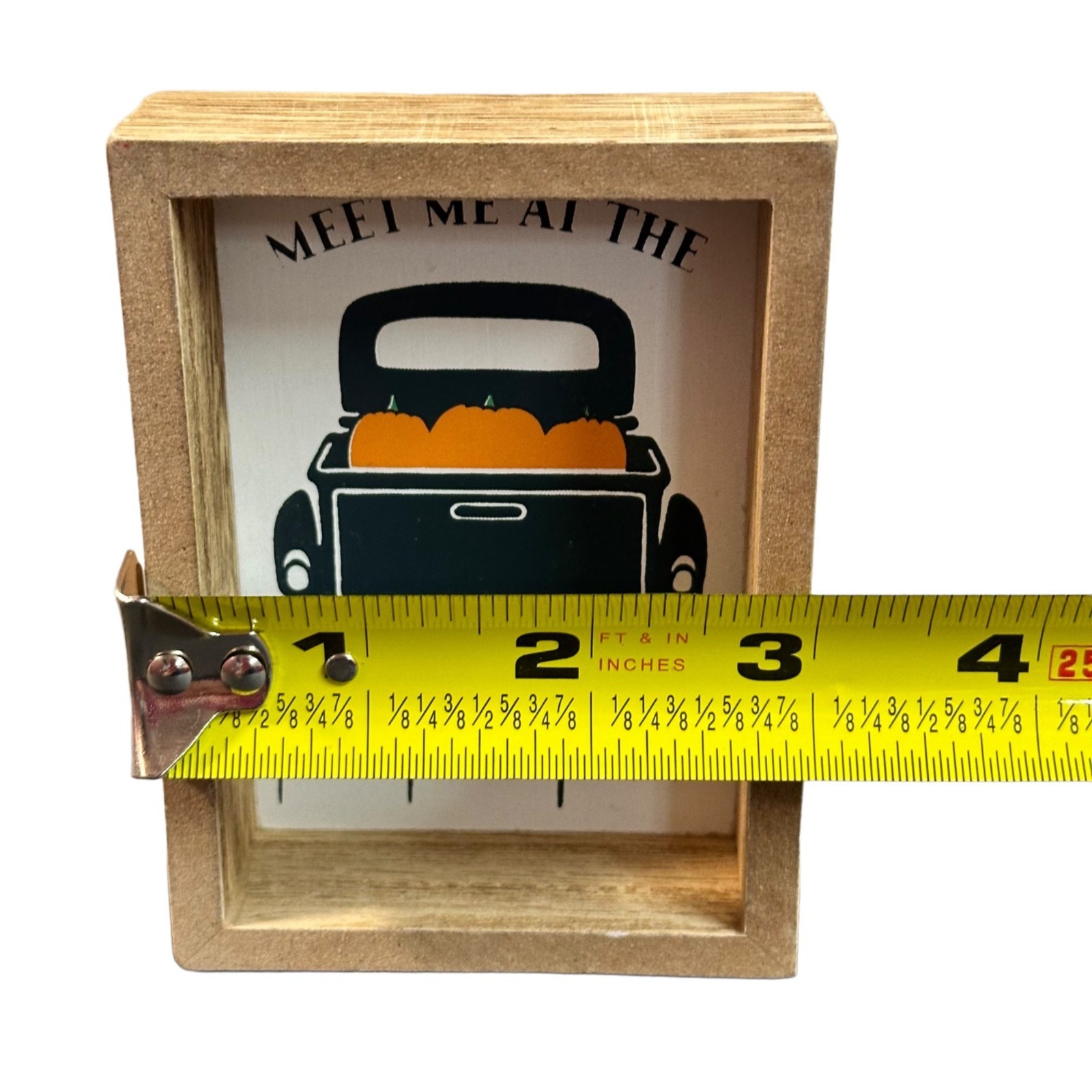 Mini Pumpkin Patch Sign 4in Rustic Farmhouse Fall Autumn Shadow Box Decor